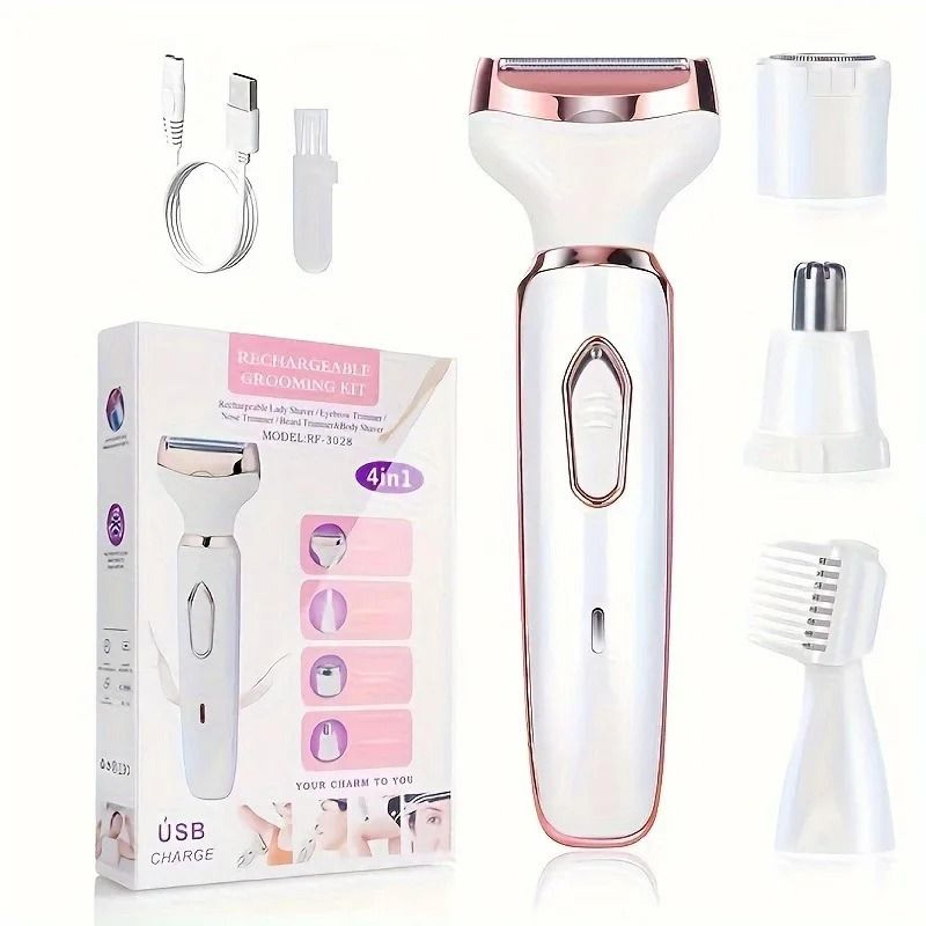 4 in 1 electric lady shaver rechargeable hair removal epilator
