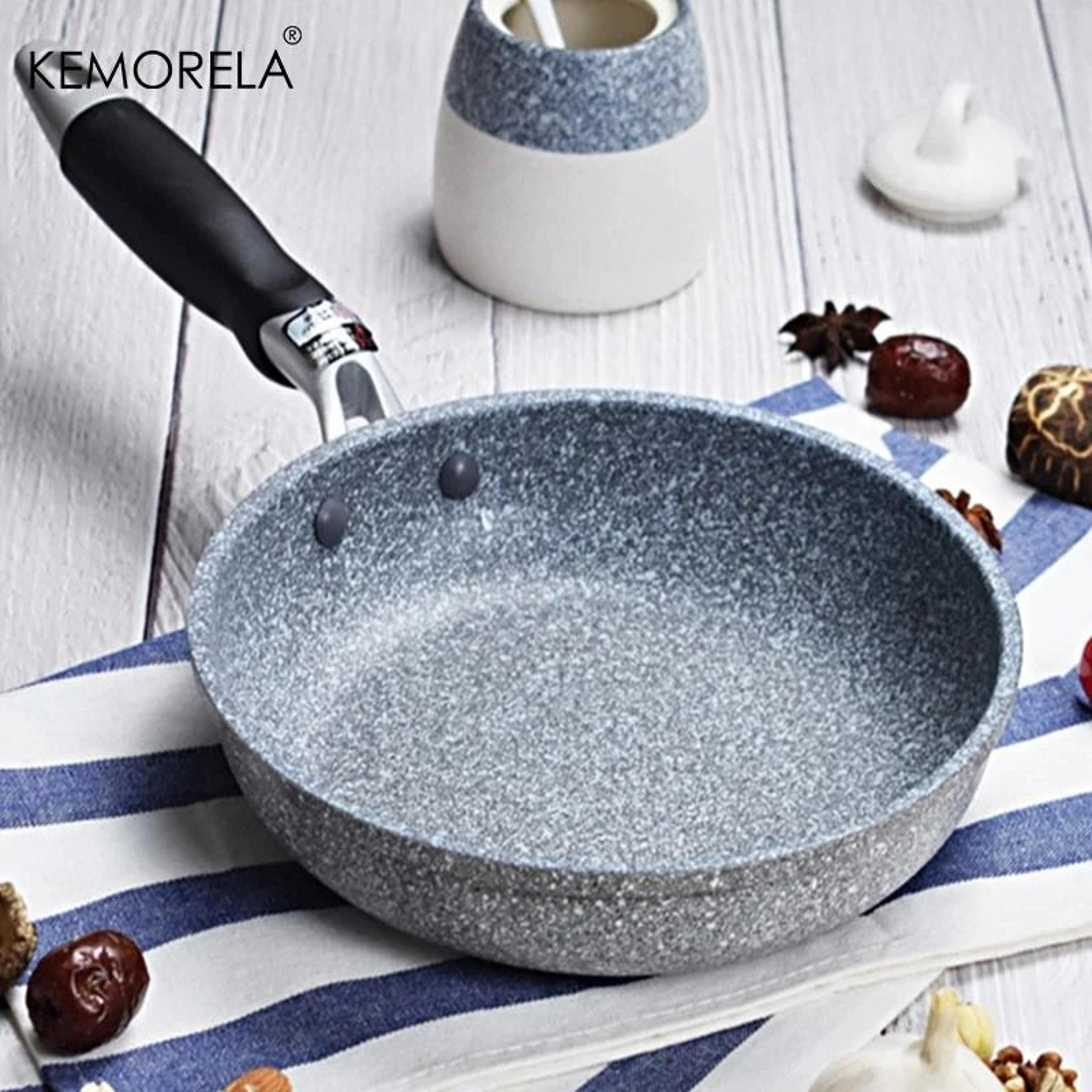 durable stone frying pan and wok non stick cookware for induction and gas stove