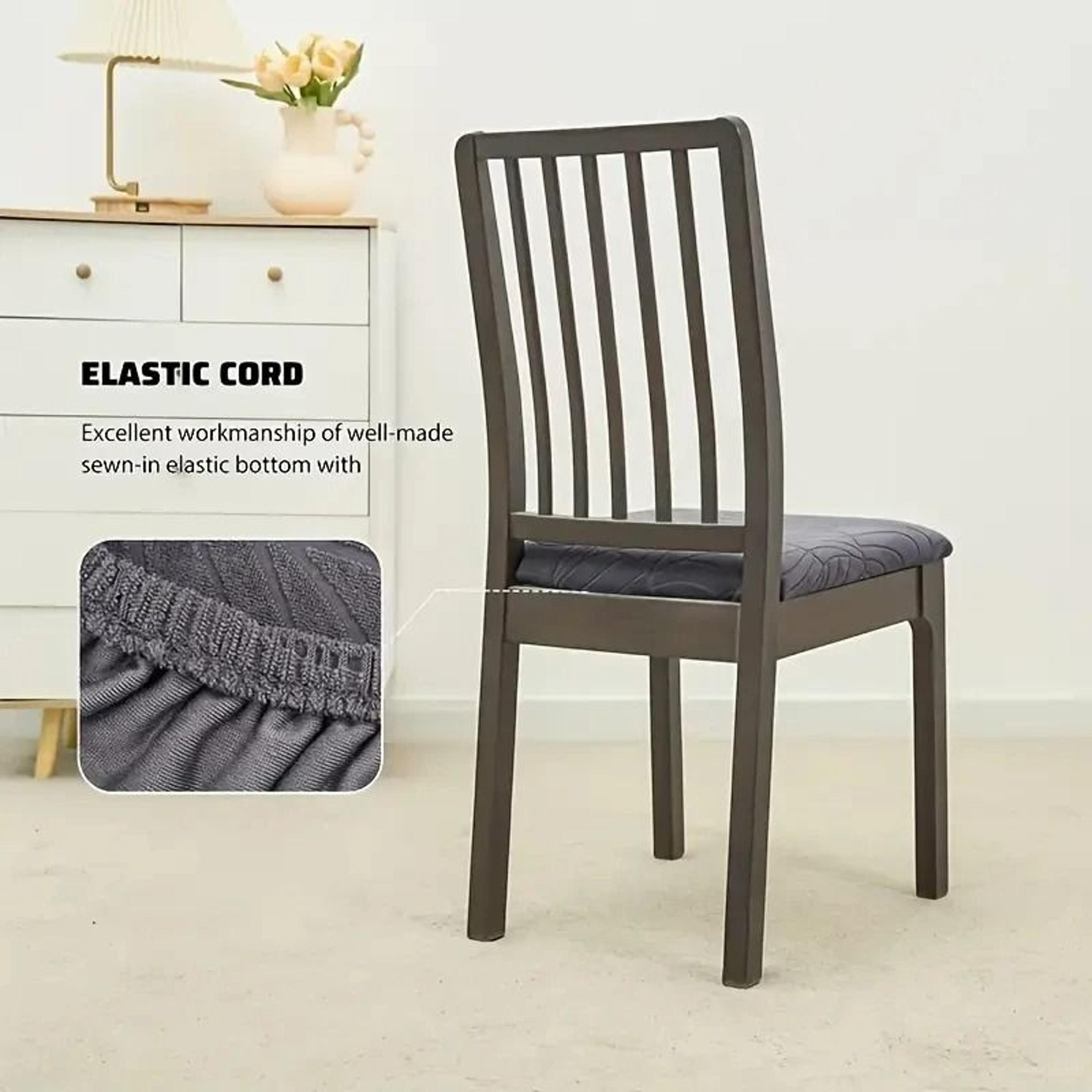 jacquard waterproof chair slipcover for dining and office chairs