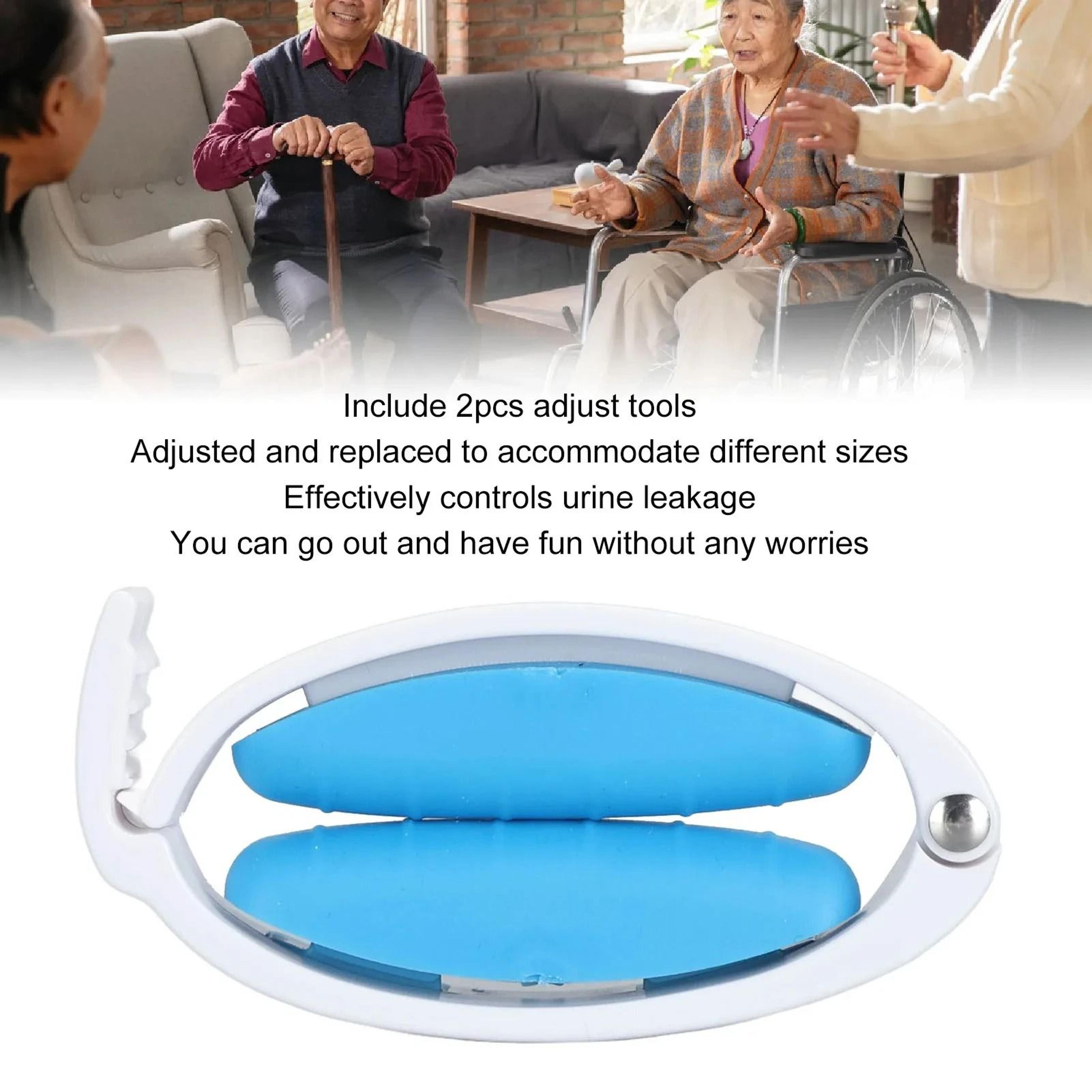 adjustable silicone male incontinence clamp with cushioned pads for leak protection