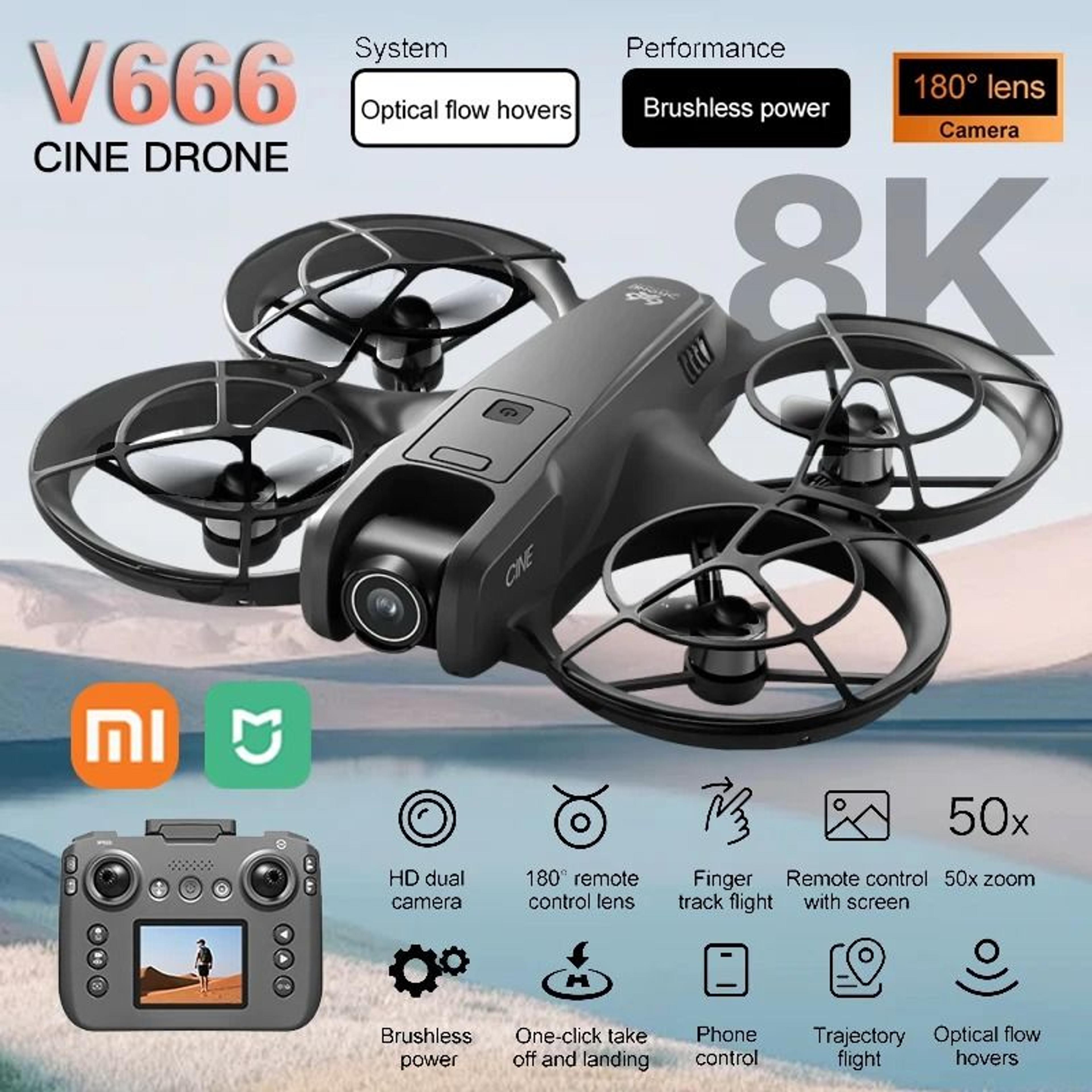 8k dual camera 5g wifi drone with obstacle avoidance and brushless motor