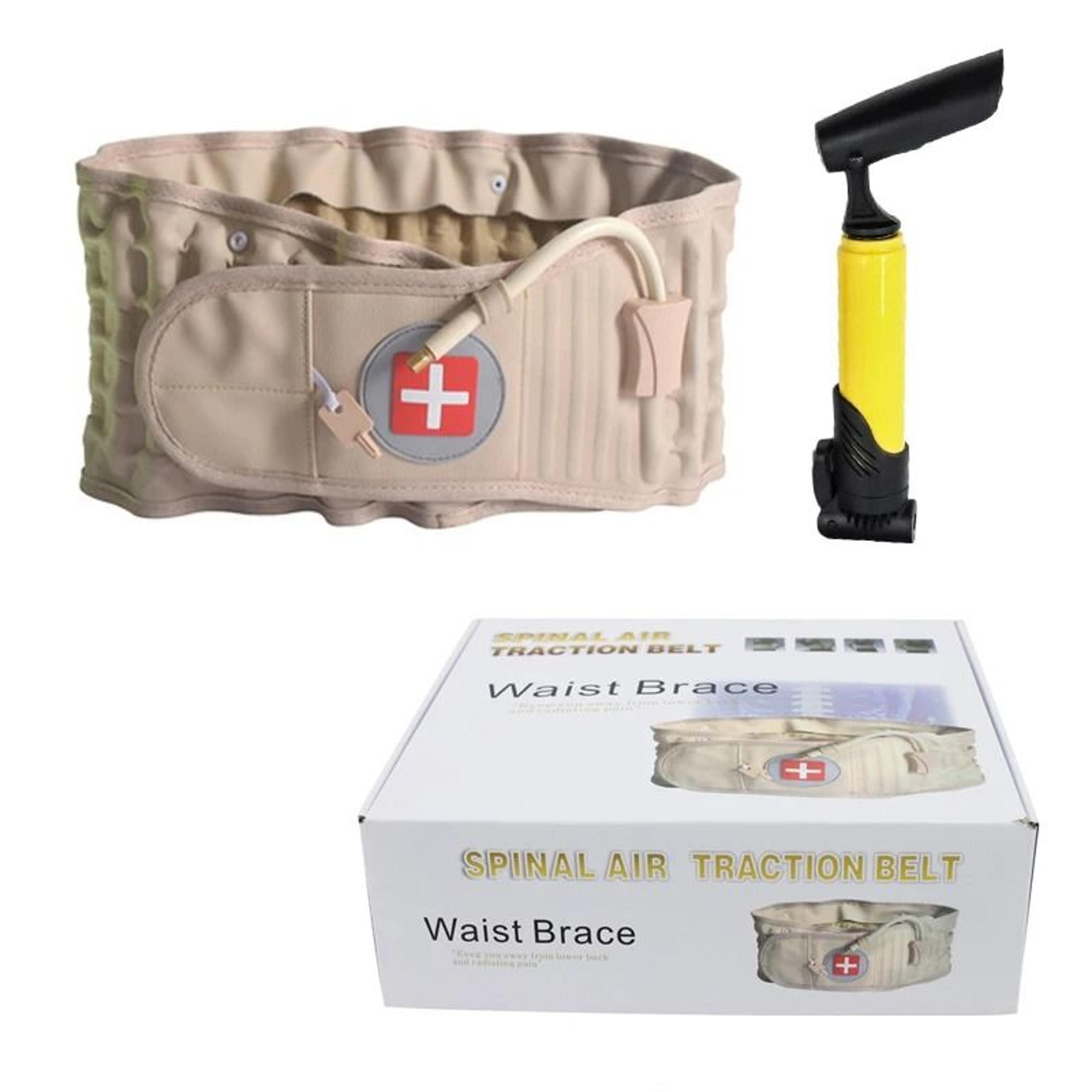 lumbar decompression support belt with air traction for back pain relief