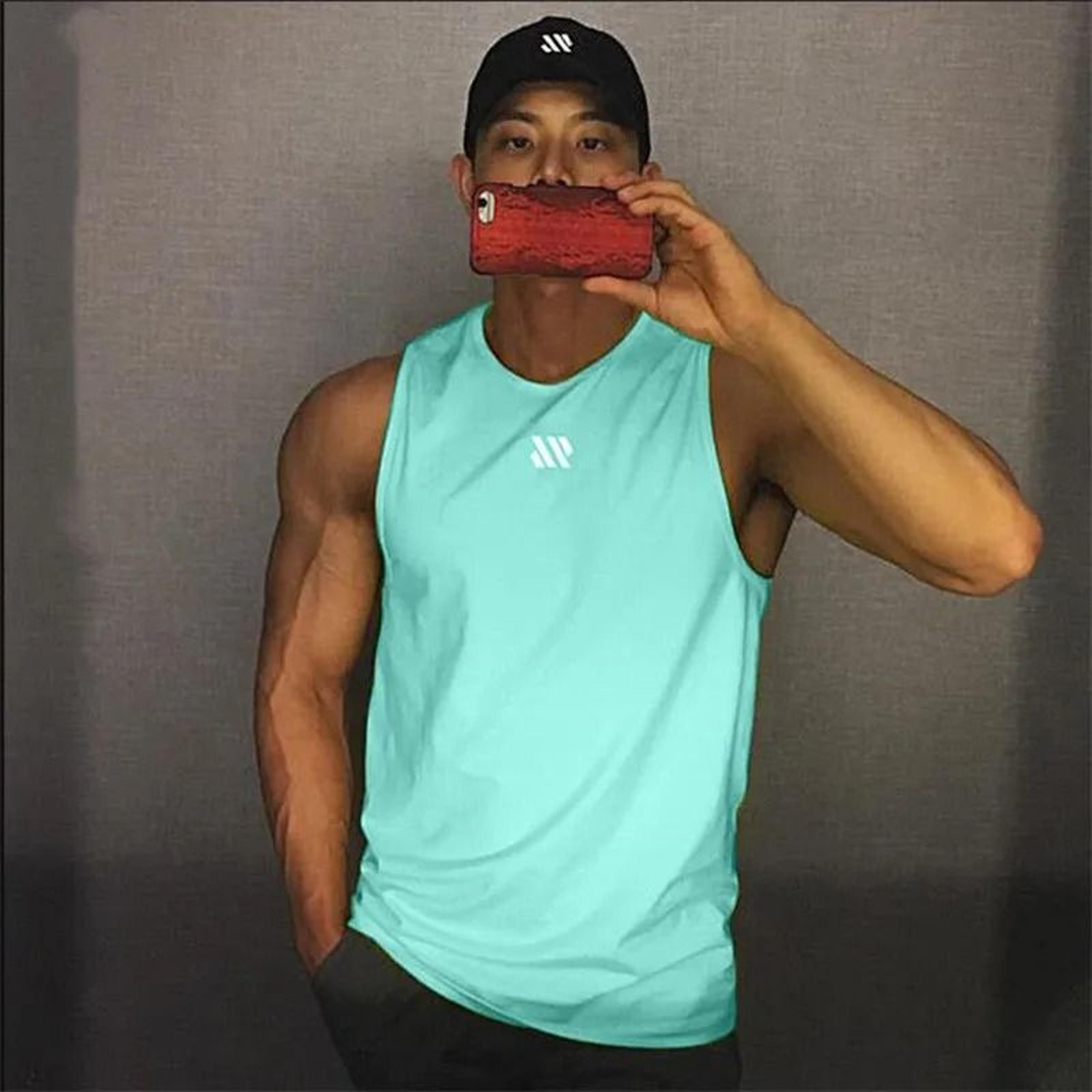 mens bodybuilding tank top sleeveless gym workout vest