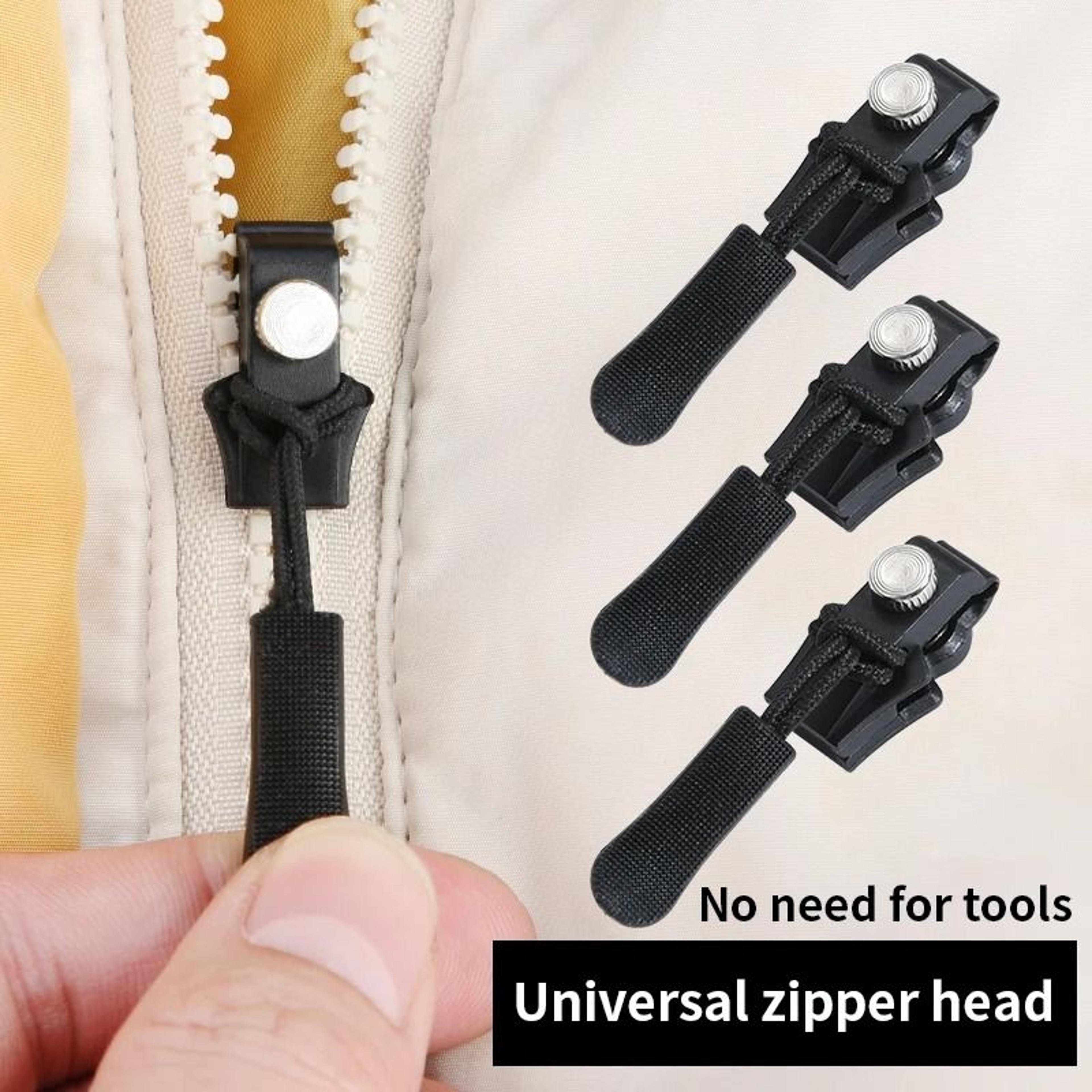 universal zipper repair kit quick replacement sliders for bags, jackets, and clothes