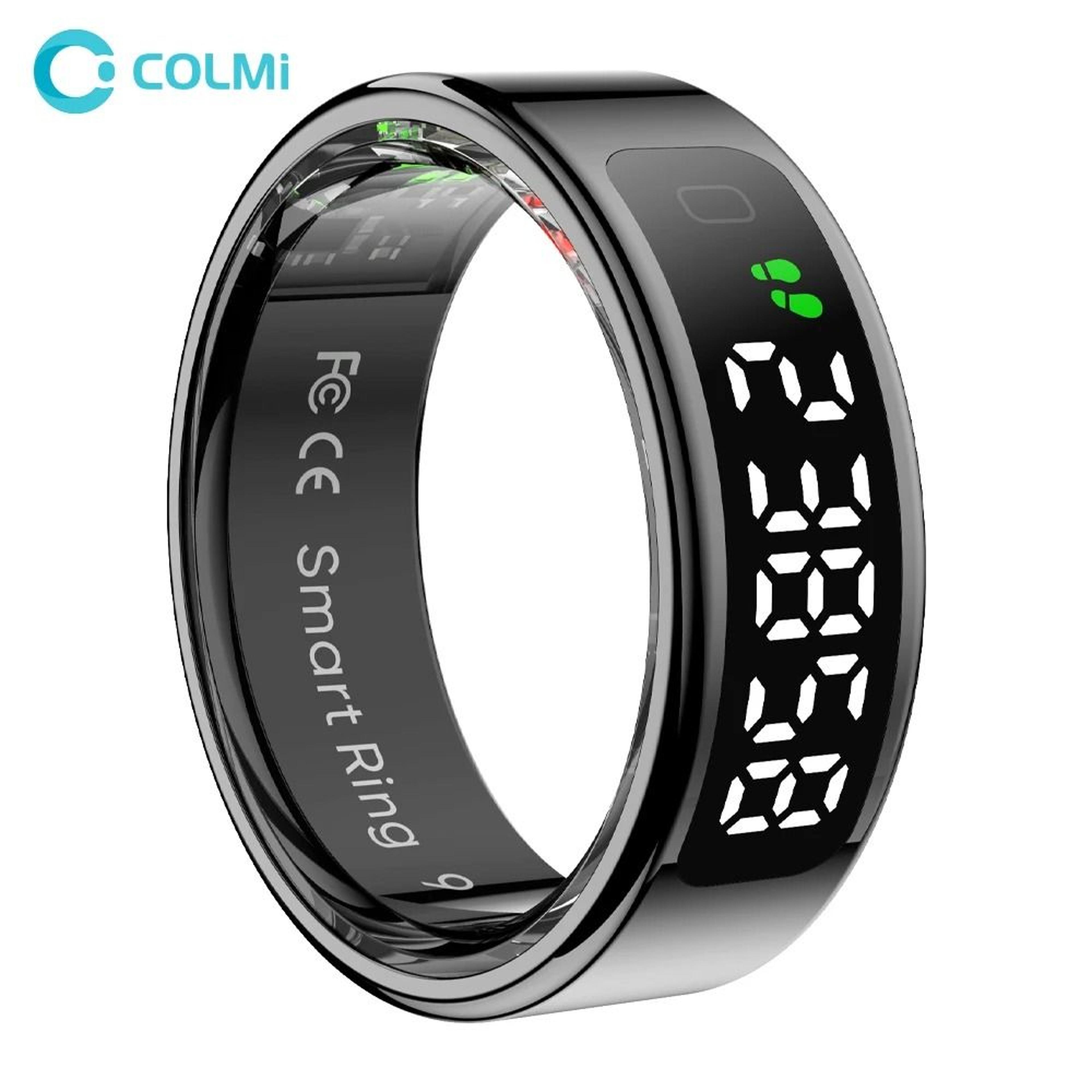 smart ring with display screen and wireless charging waterproof fitness health tracker