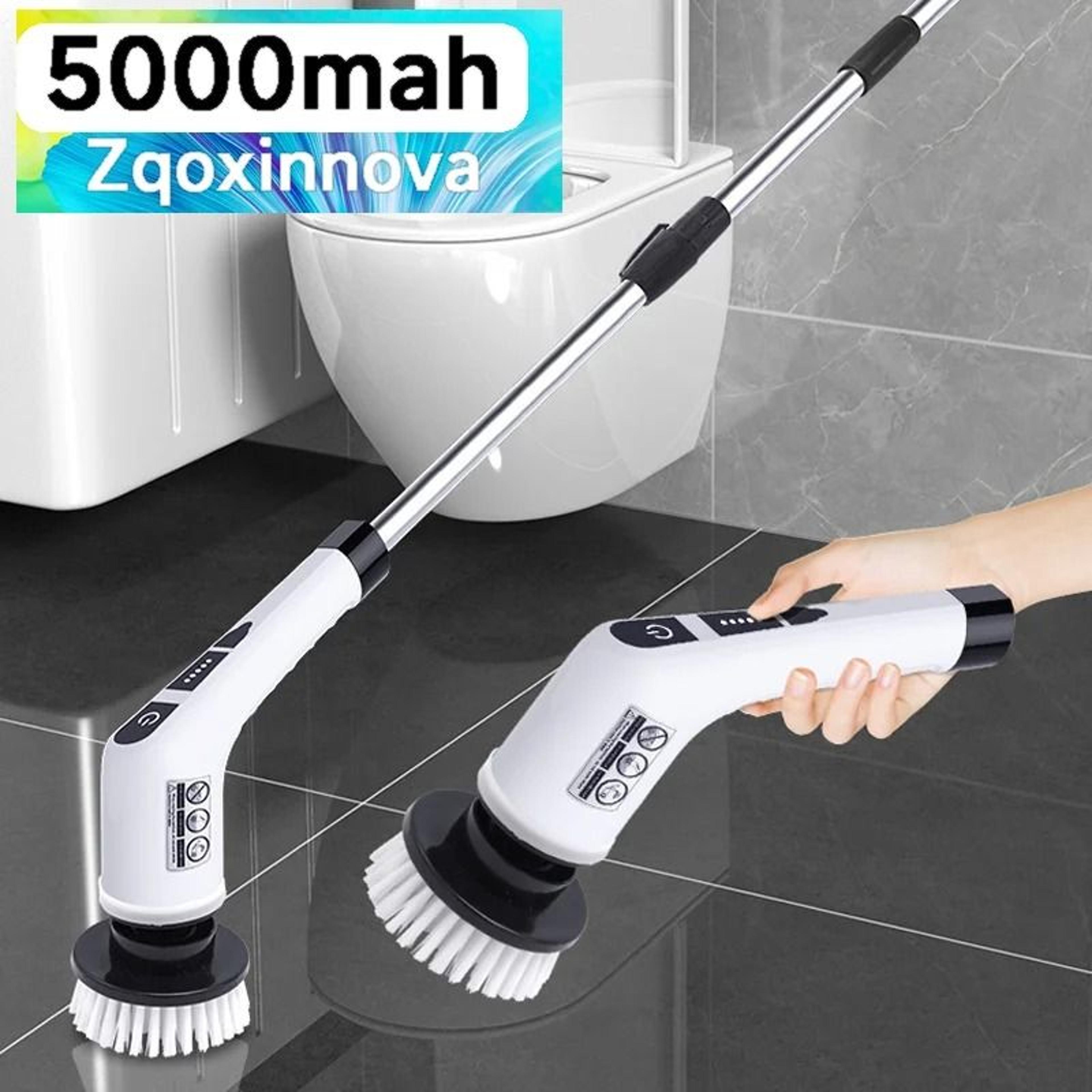 cordless electric spin scrubber multipurpose cleaning brush with multiple heads for bathroom, kitchen, and home