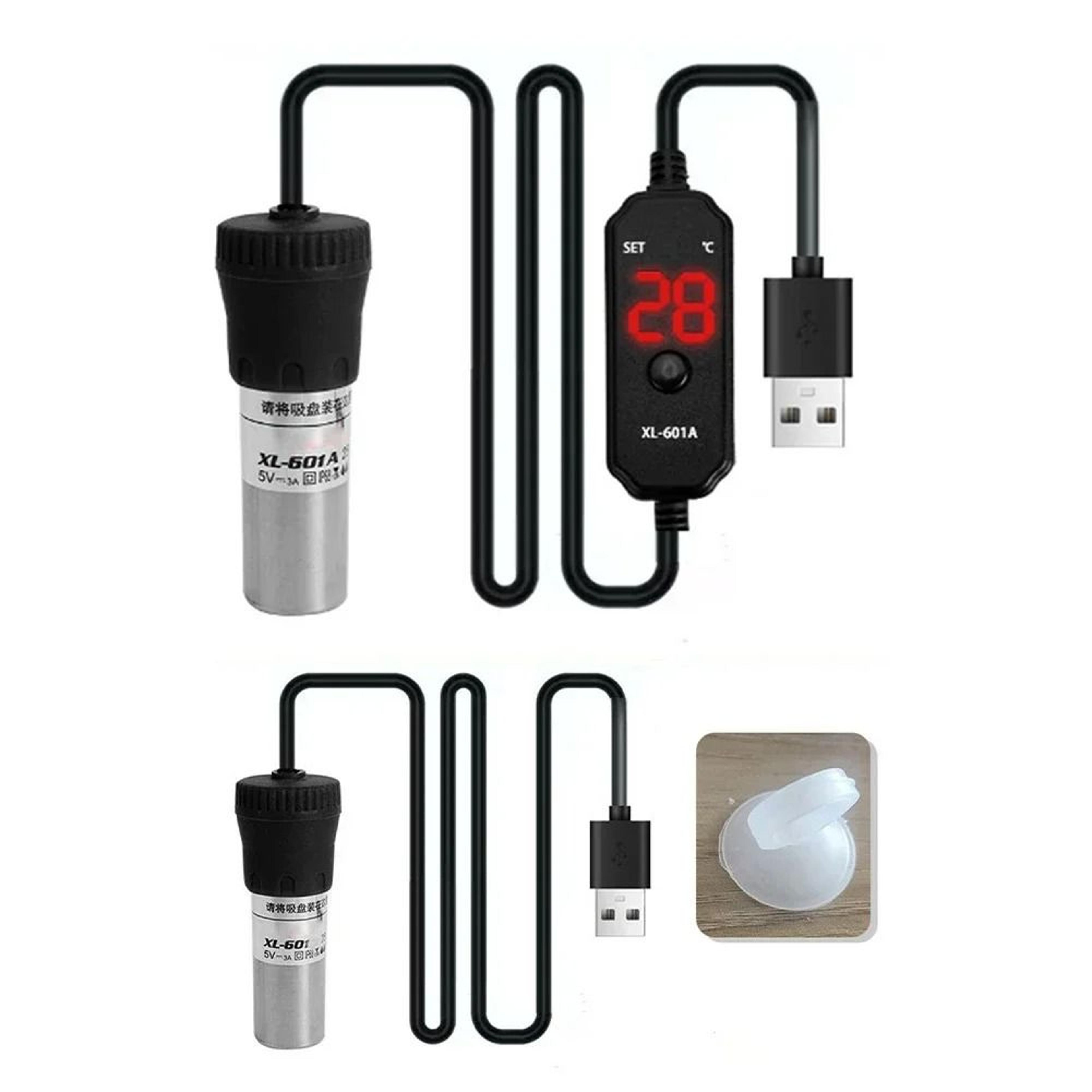 aquarium heater adjustable submersible usb mini fish tank heater with digital display temperature controller 20w 25w