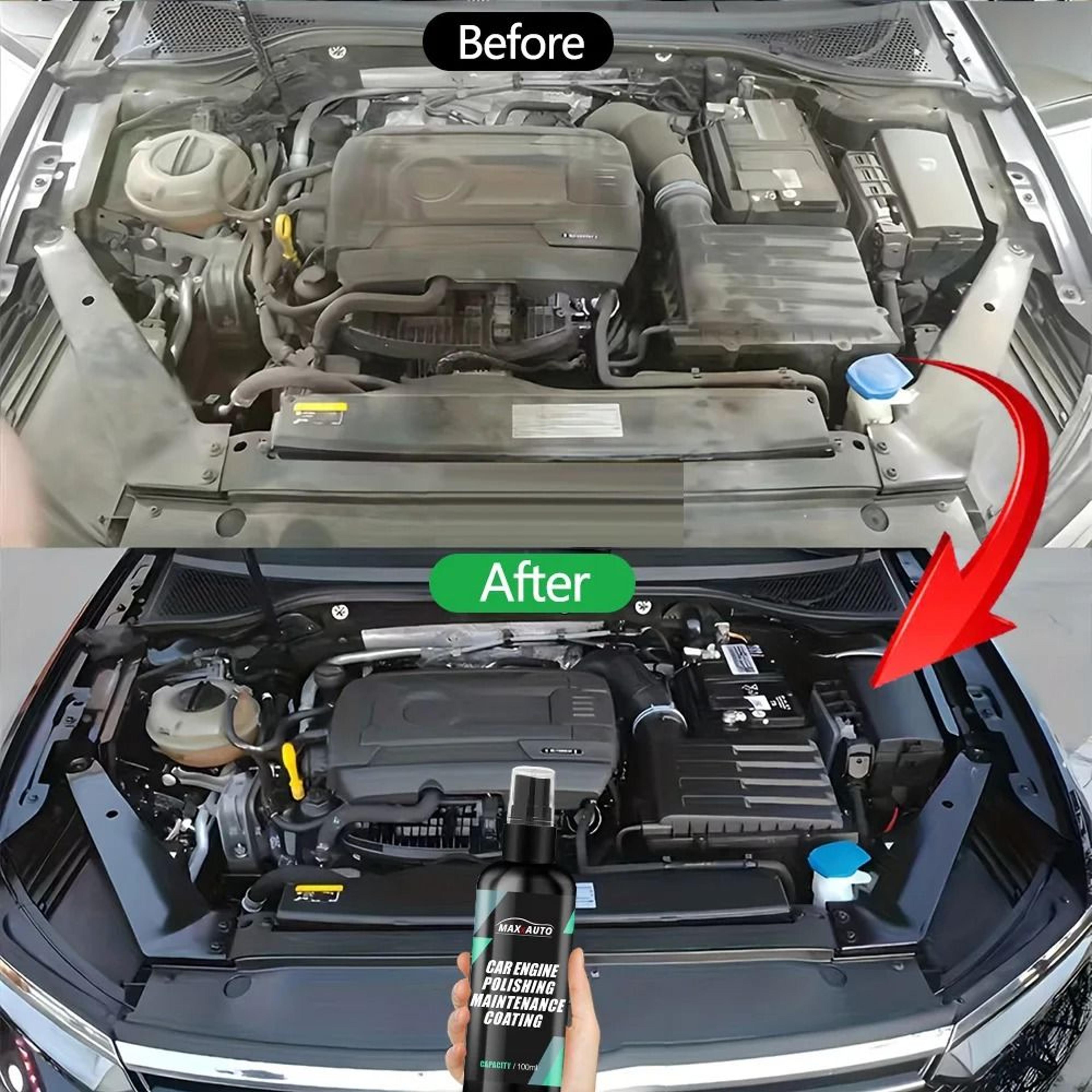 car engine bay cleaner and restorer for powerful decontamination and shine