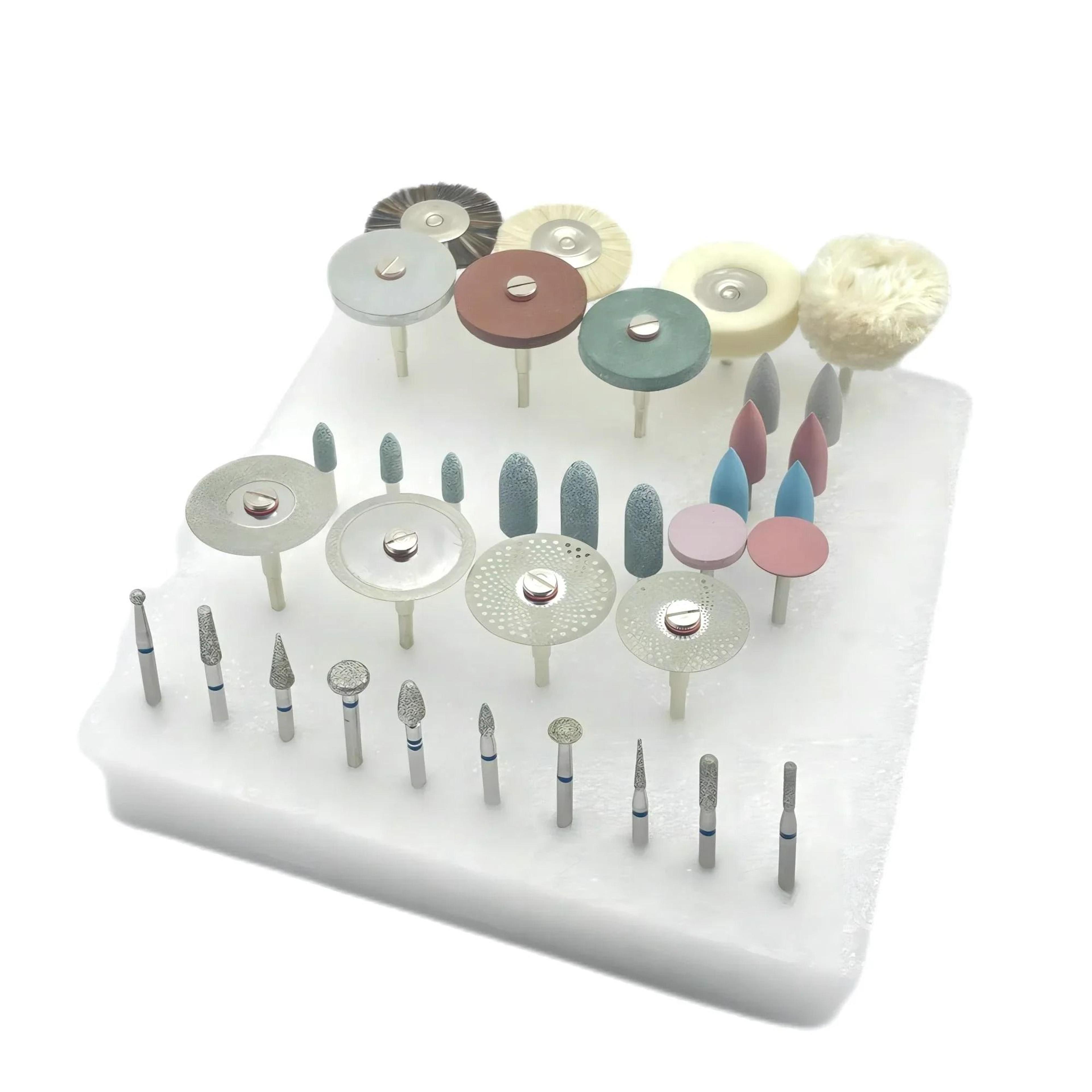 35-piece dental hp grinding and polishing kit for ceramic and porcelain