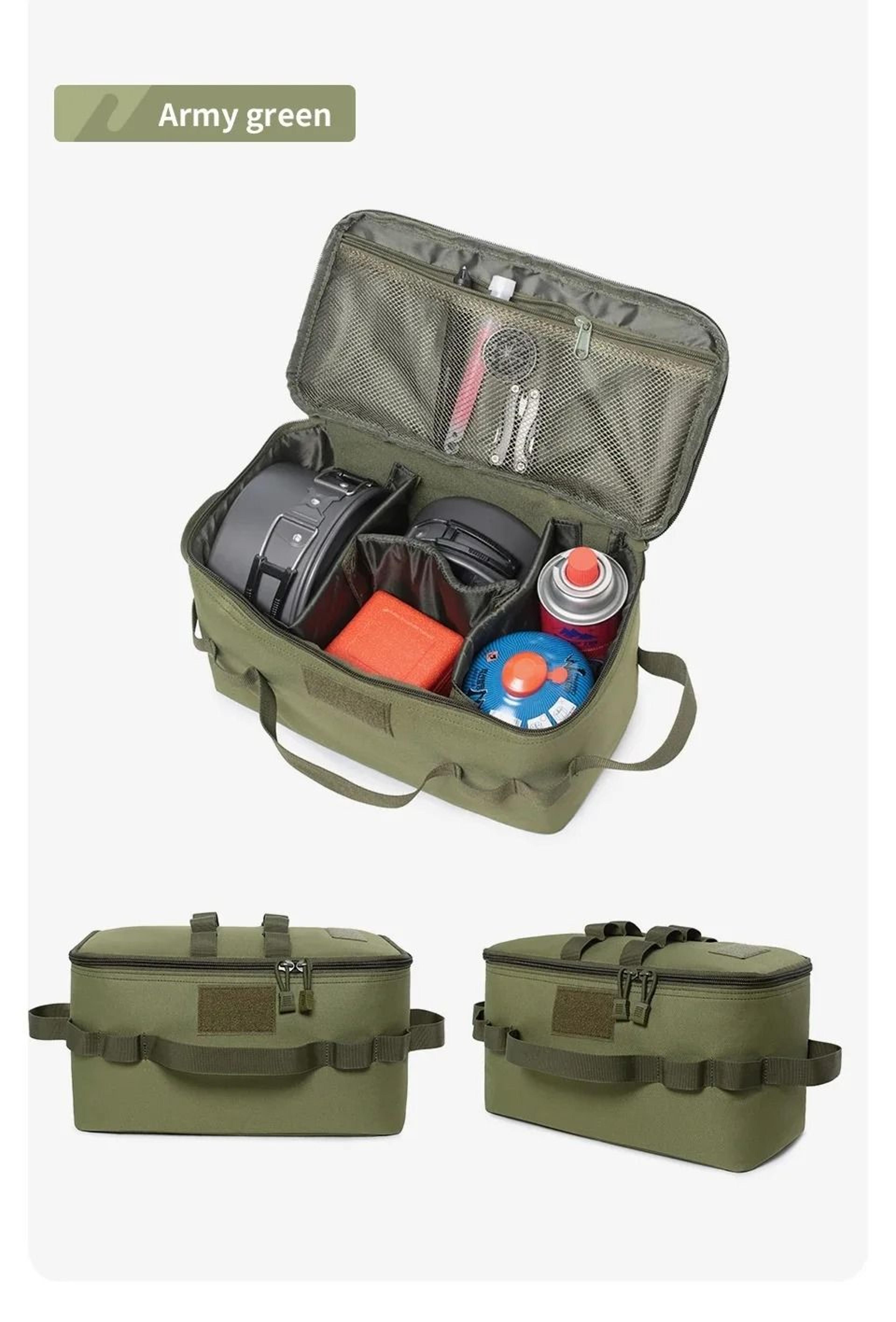 outdoor camping gas tank storage bag with large capacity for tools and cookware