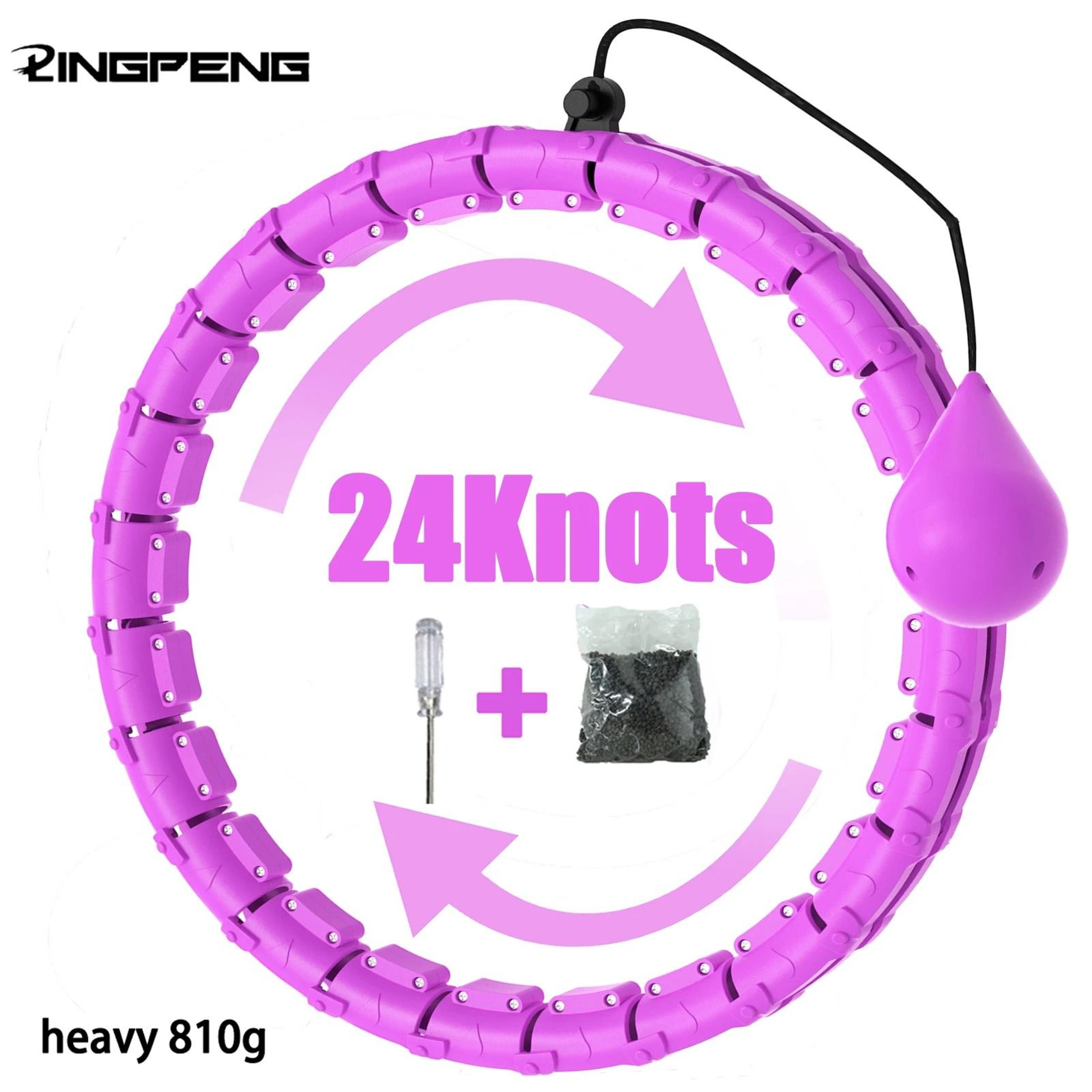 weighted fitness circle hoop for adults smart adjustable exercise hoop with detachable knots