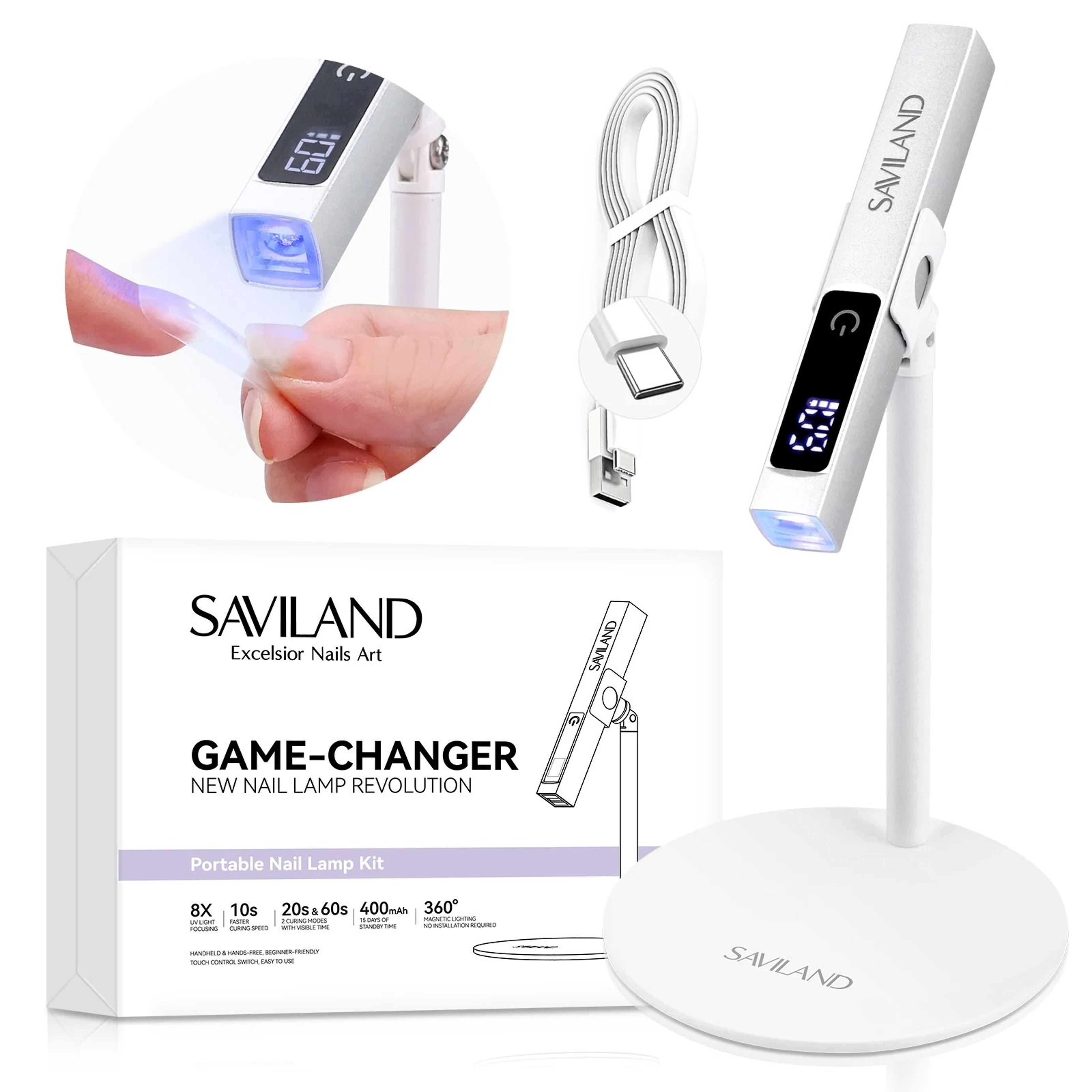 rechargeable uv led nail lamp with magnetic stand and lcd timer for gel nails