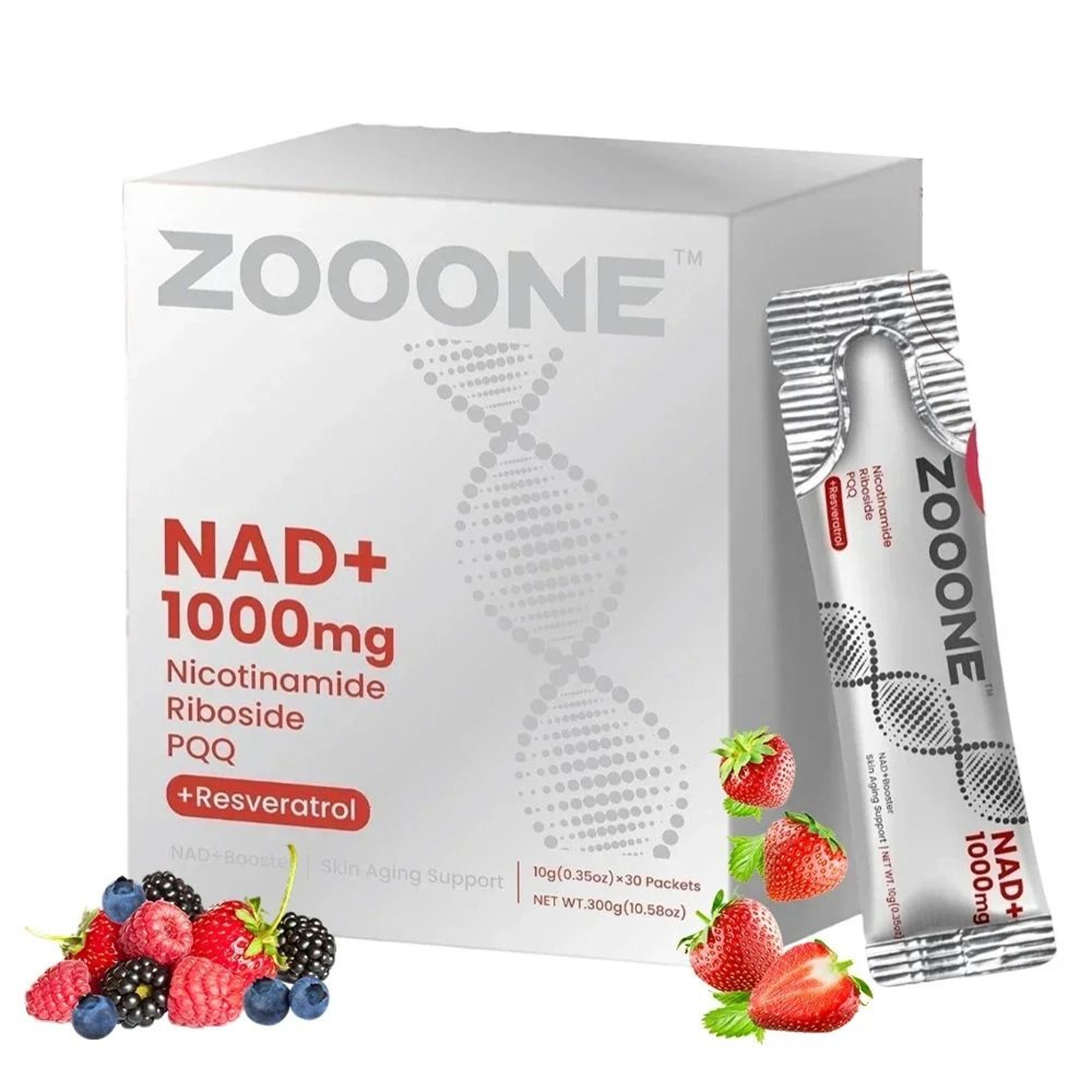 nad plus berry flavored drink mix for energy focus and anti aging support