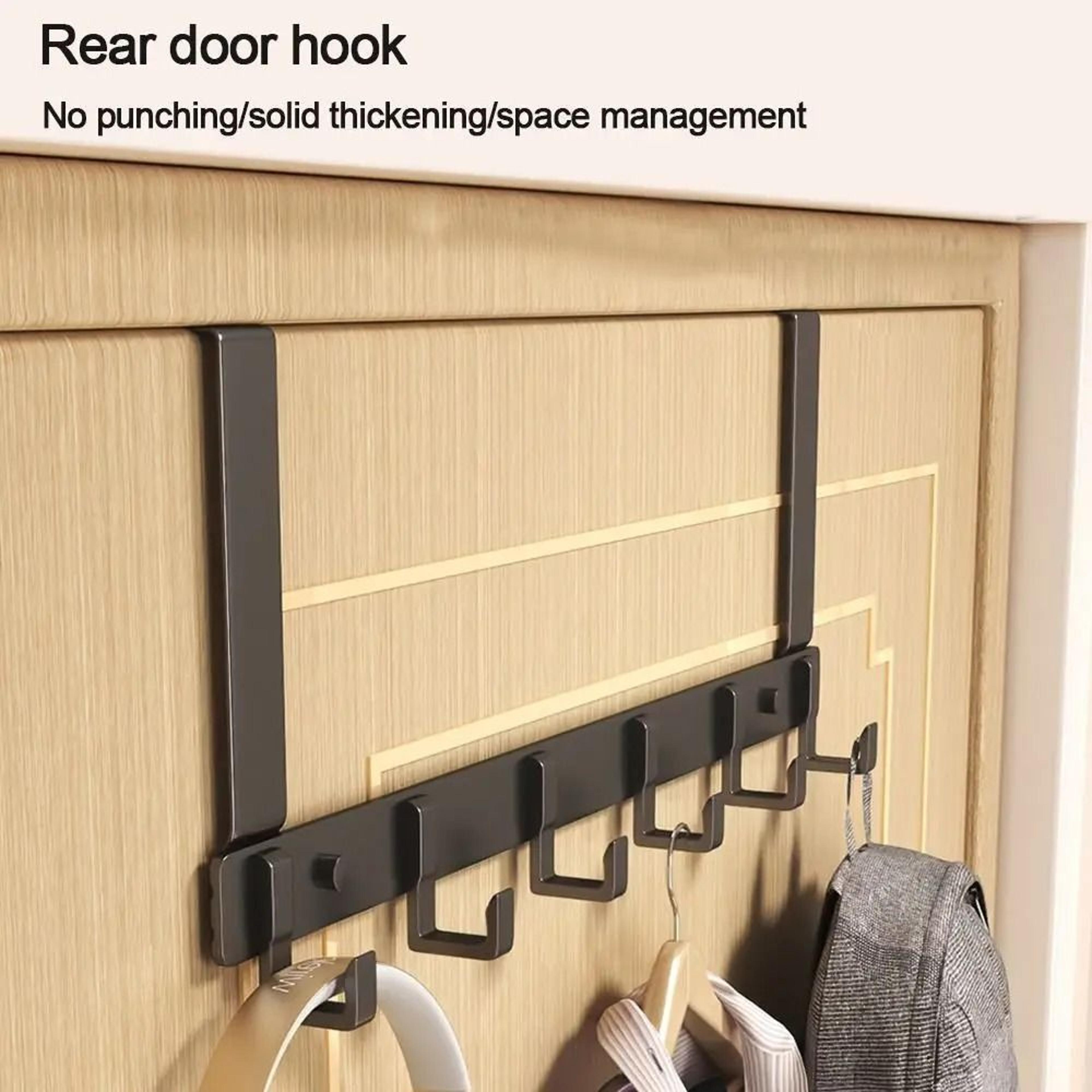 over the door 6 hooks organizer rack for clothes coats hats and towels
