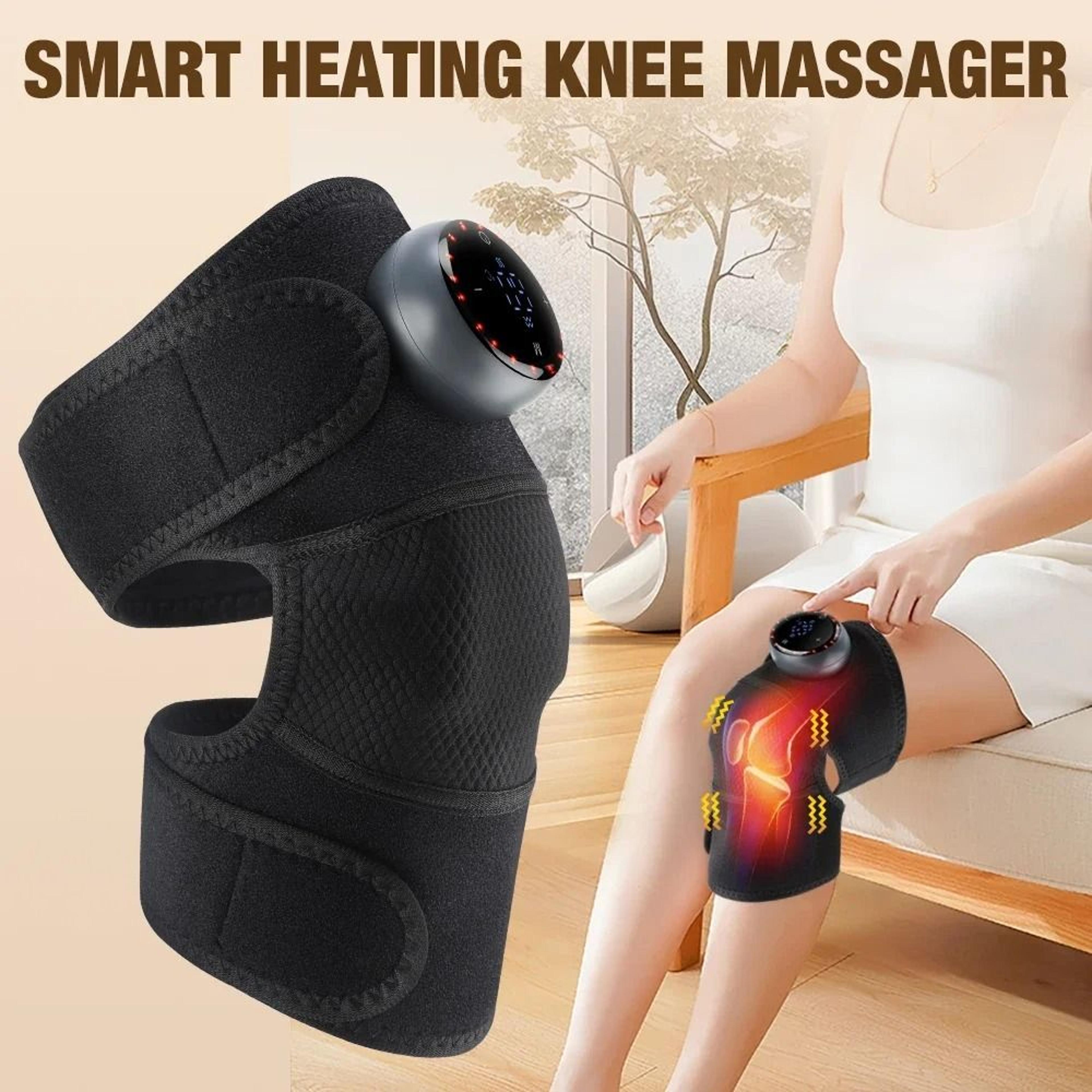 electric heating knee massager with 5 heat levels and vibration therapy