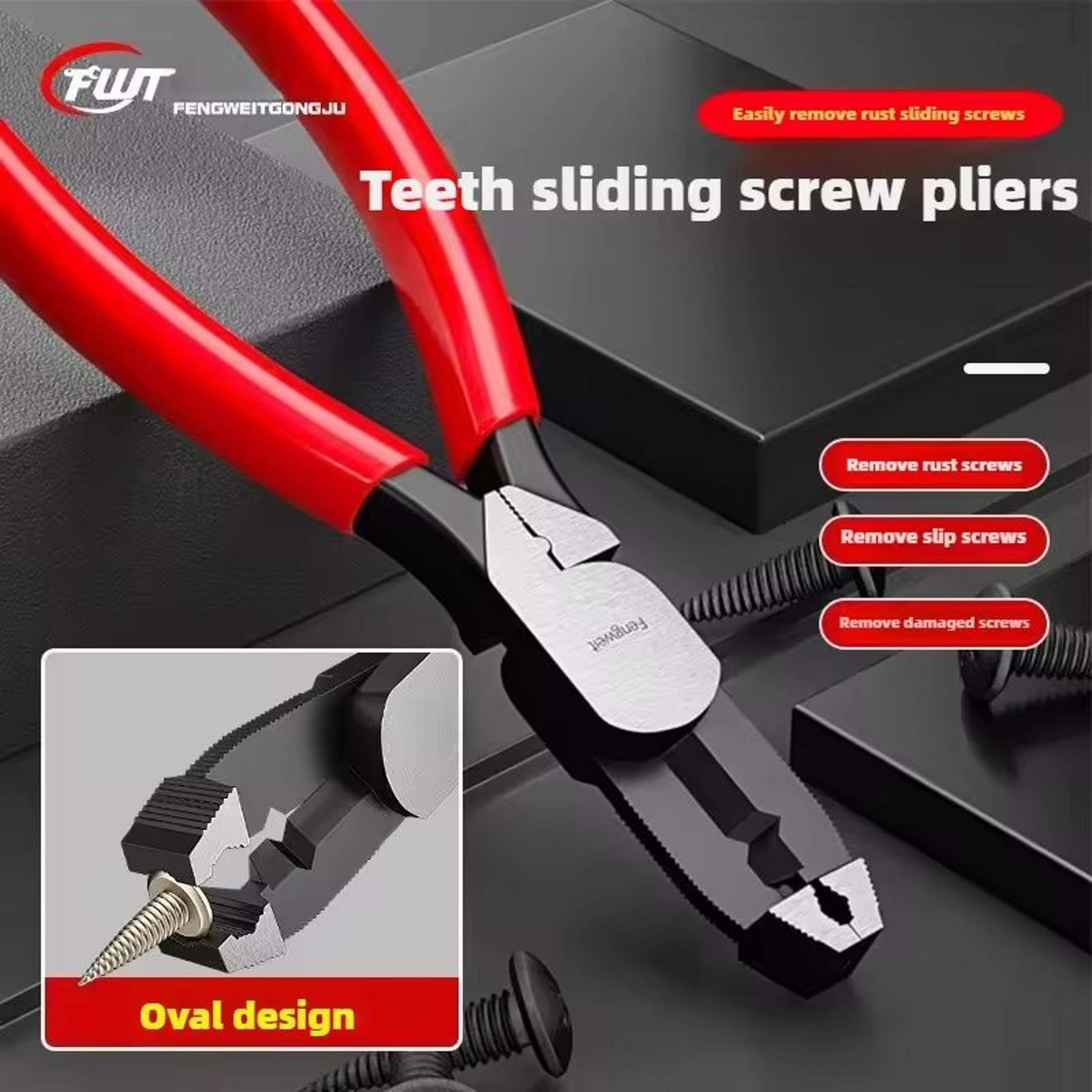 slip-tooth screw removal pliers for rusted and damaged screws