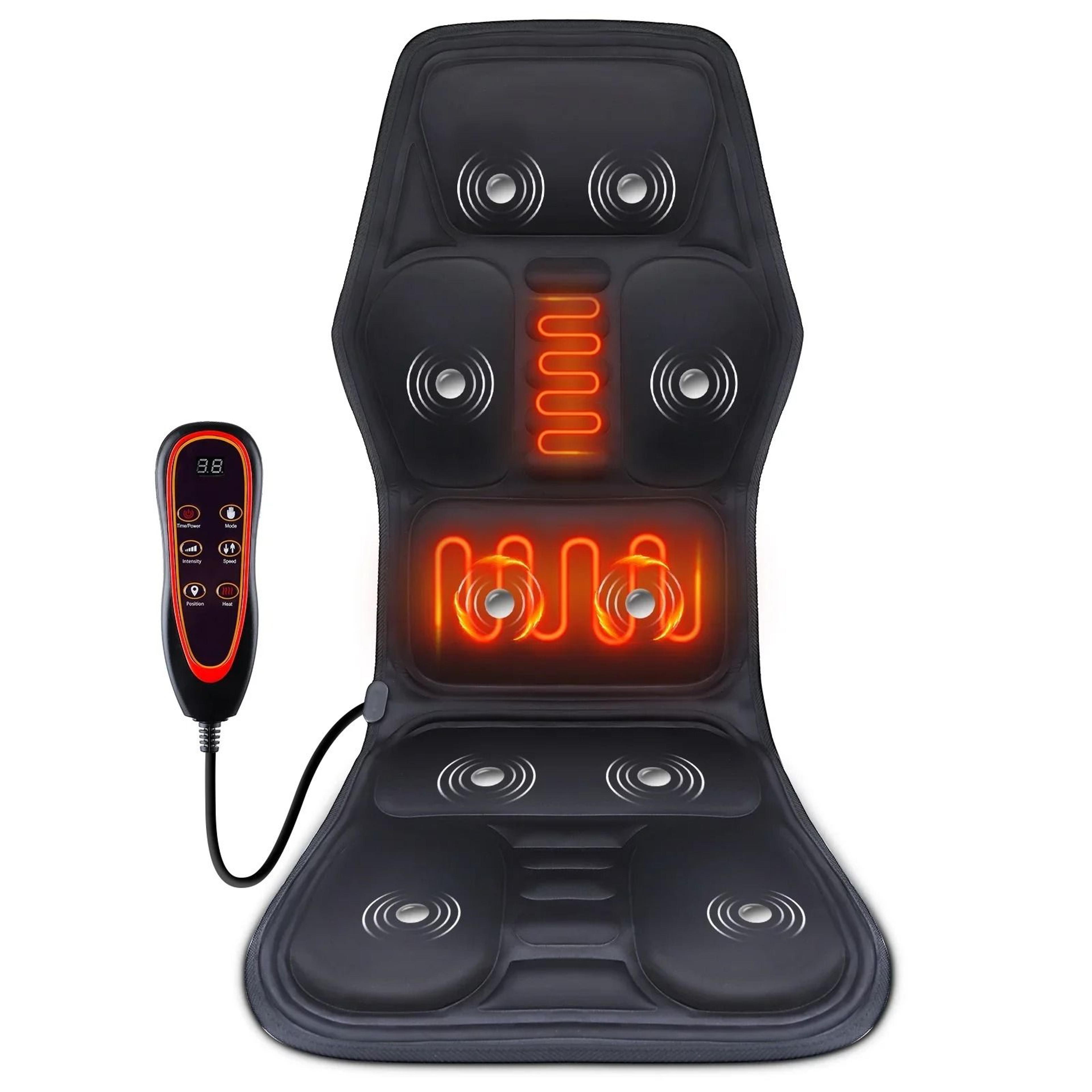 electric full-body massage chair cushion with infrared heating and vibration therapy