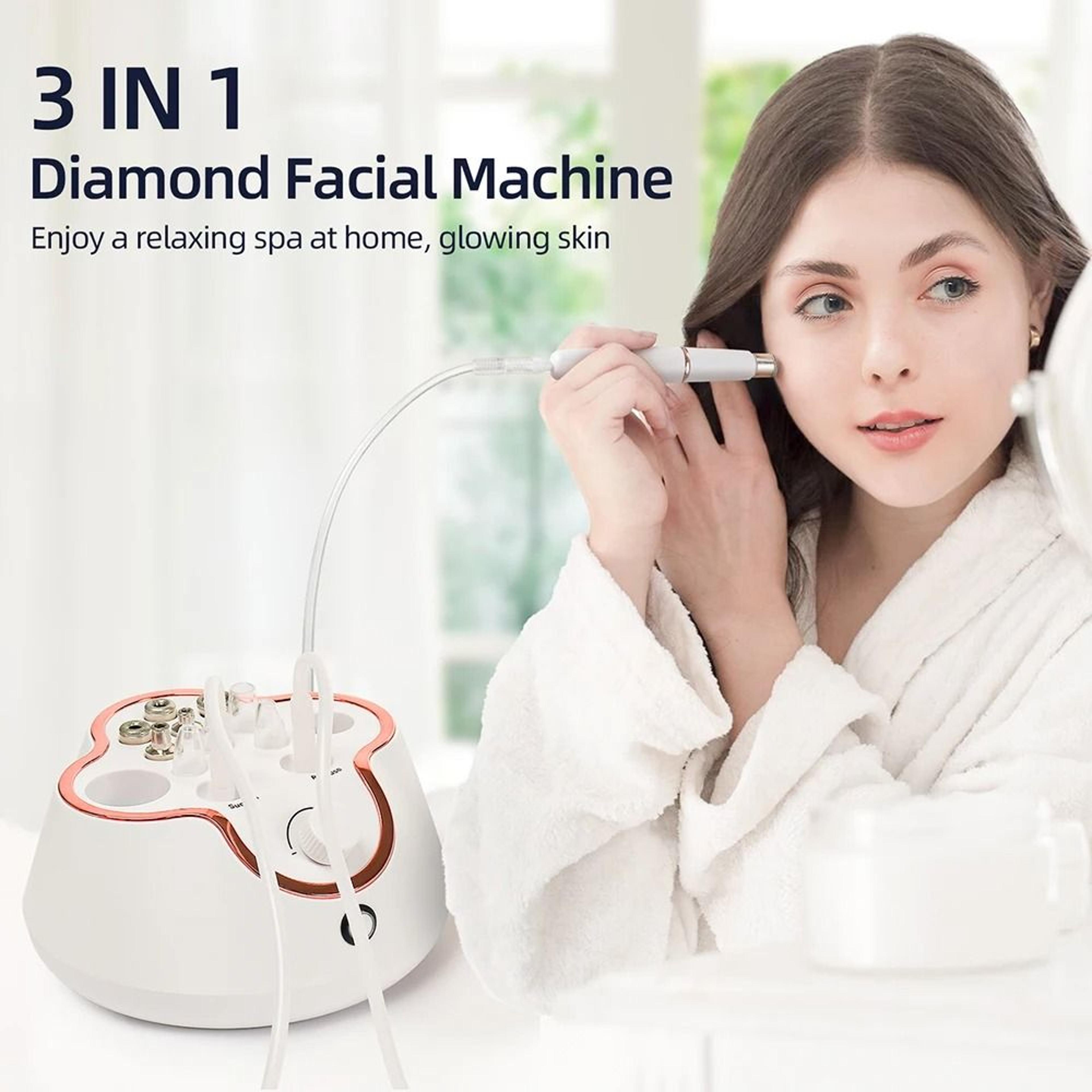 diamond facial peeling and microdermabrasion machine with nano water spray for deep exfoliation and skin rejuvenation