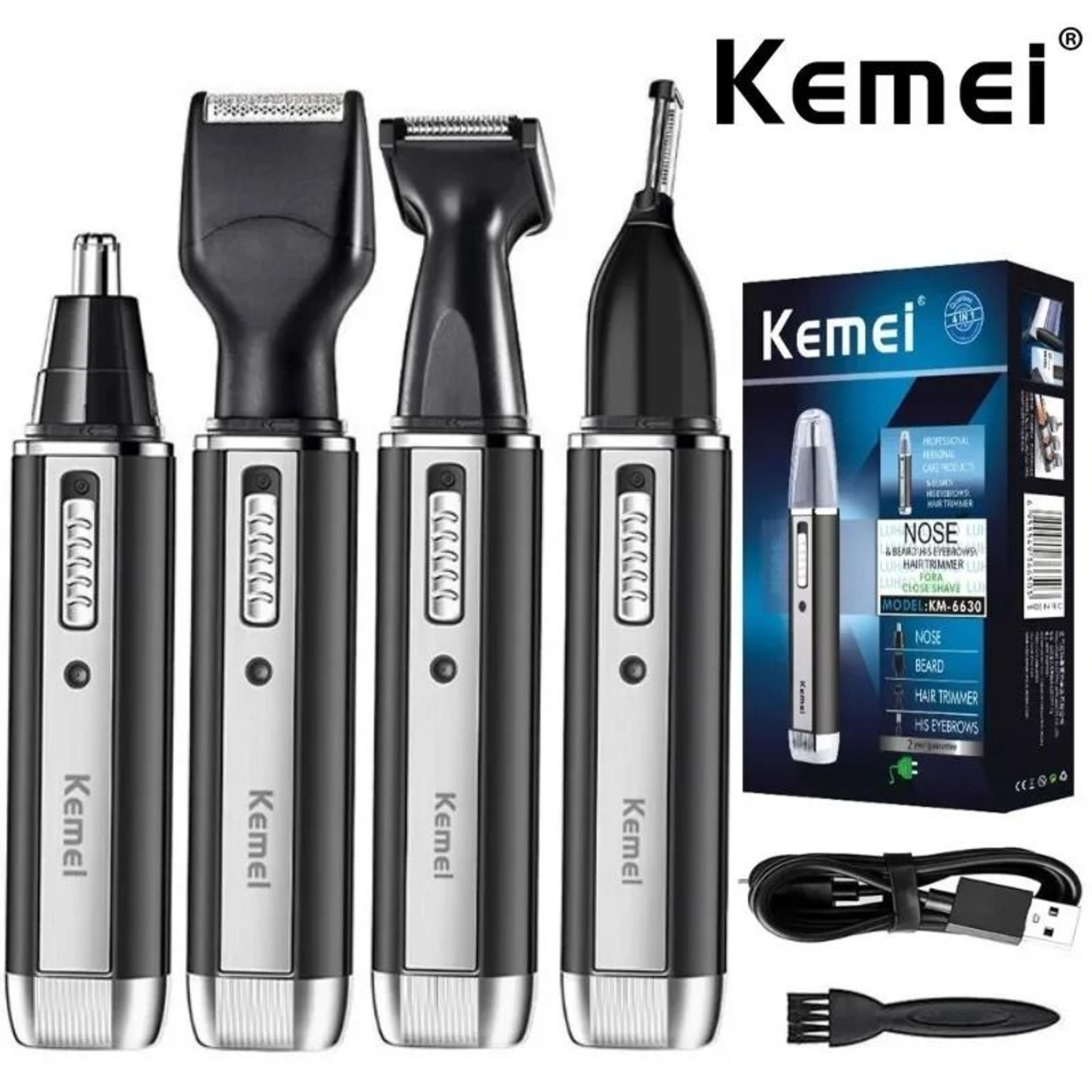 4 in 1 electric trimmer for men nose ear beard and hair grooming set rechargeable
