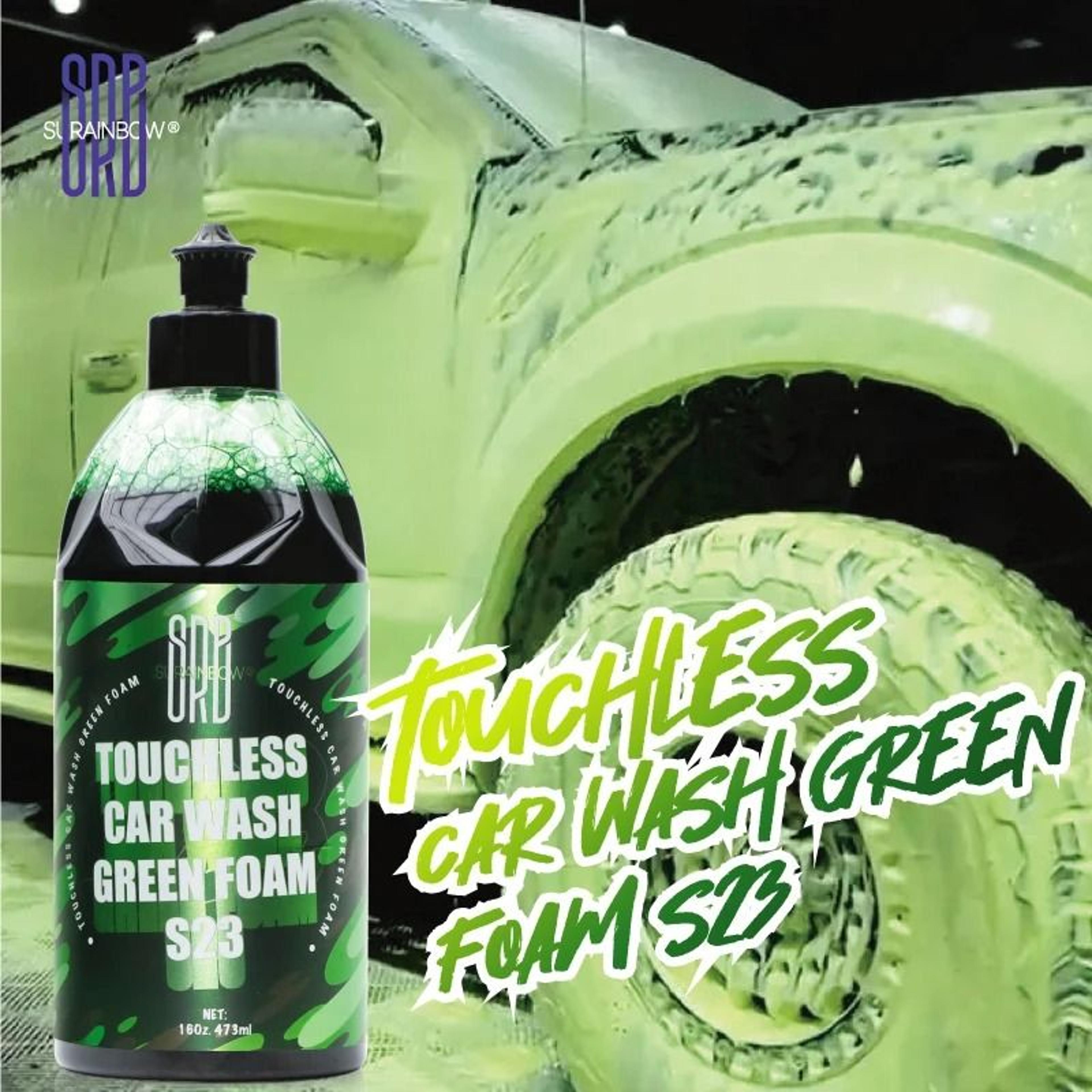 green foaming car wash soap for foam cannons guns and bucket washes