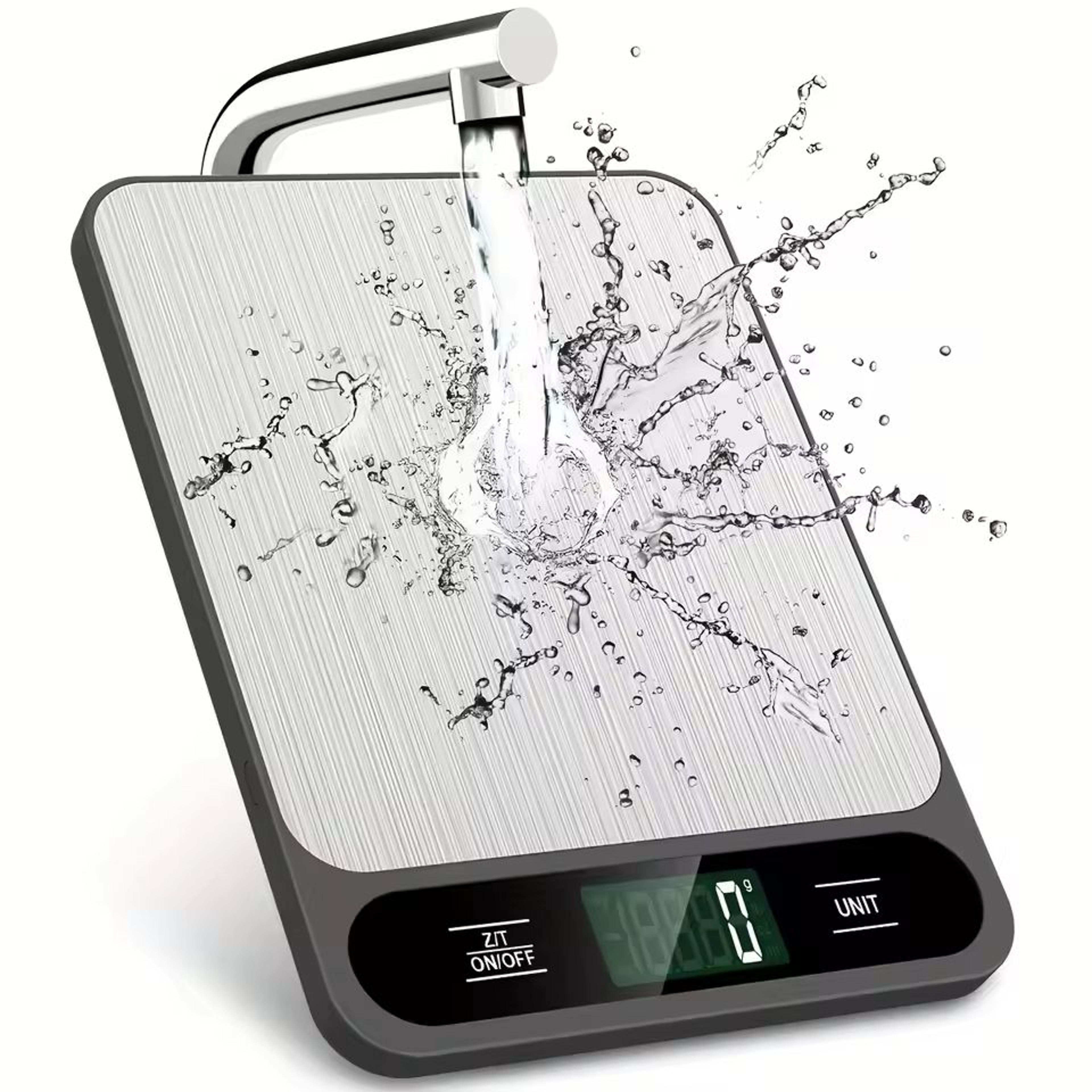 black digital kitchen food scale 10kg capacity stainless steel precision scale in grams and ounces
