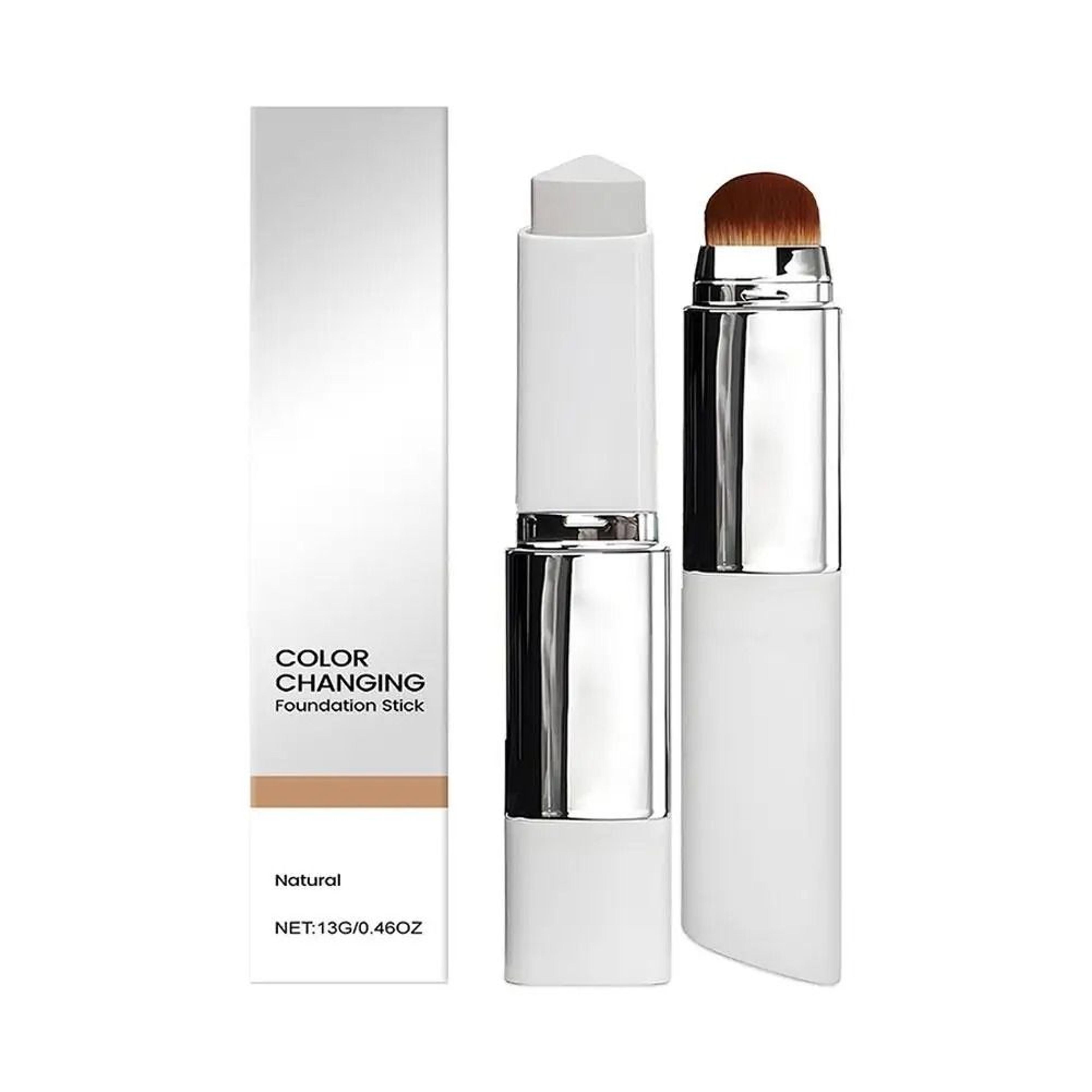 color changing foundation stick liquid 2 in 1 moisturizing brightening makeup for all skin types