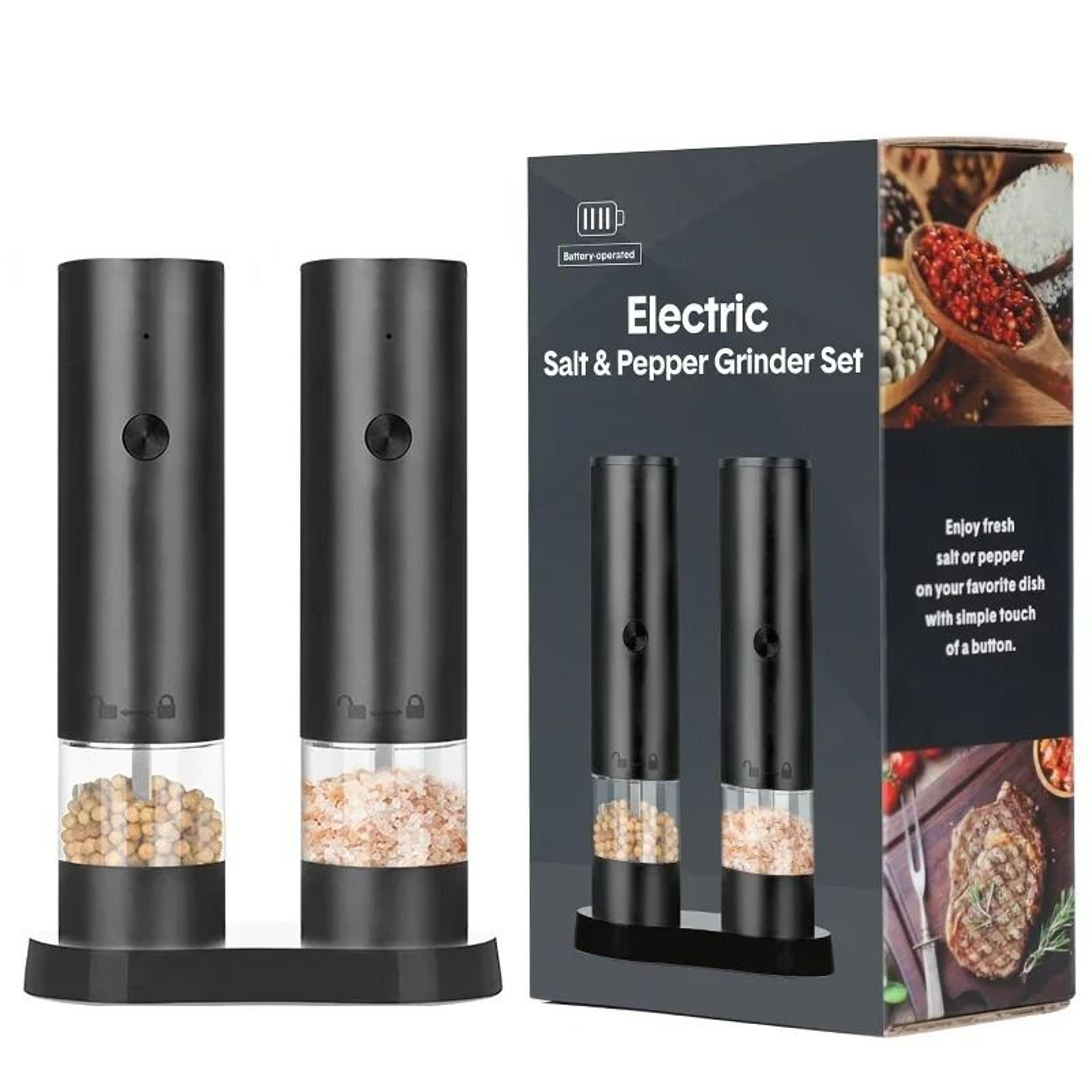 electric salt and pepper grinder usb rechargeable adjustable coarseness automatic spice mill