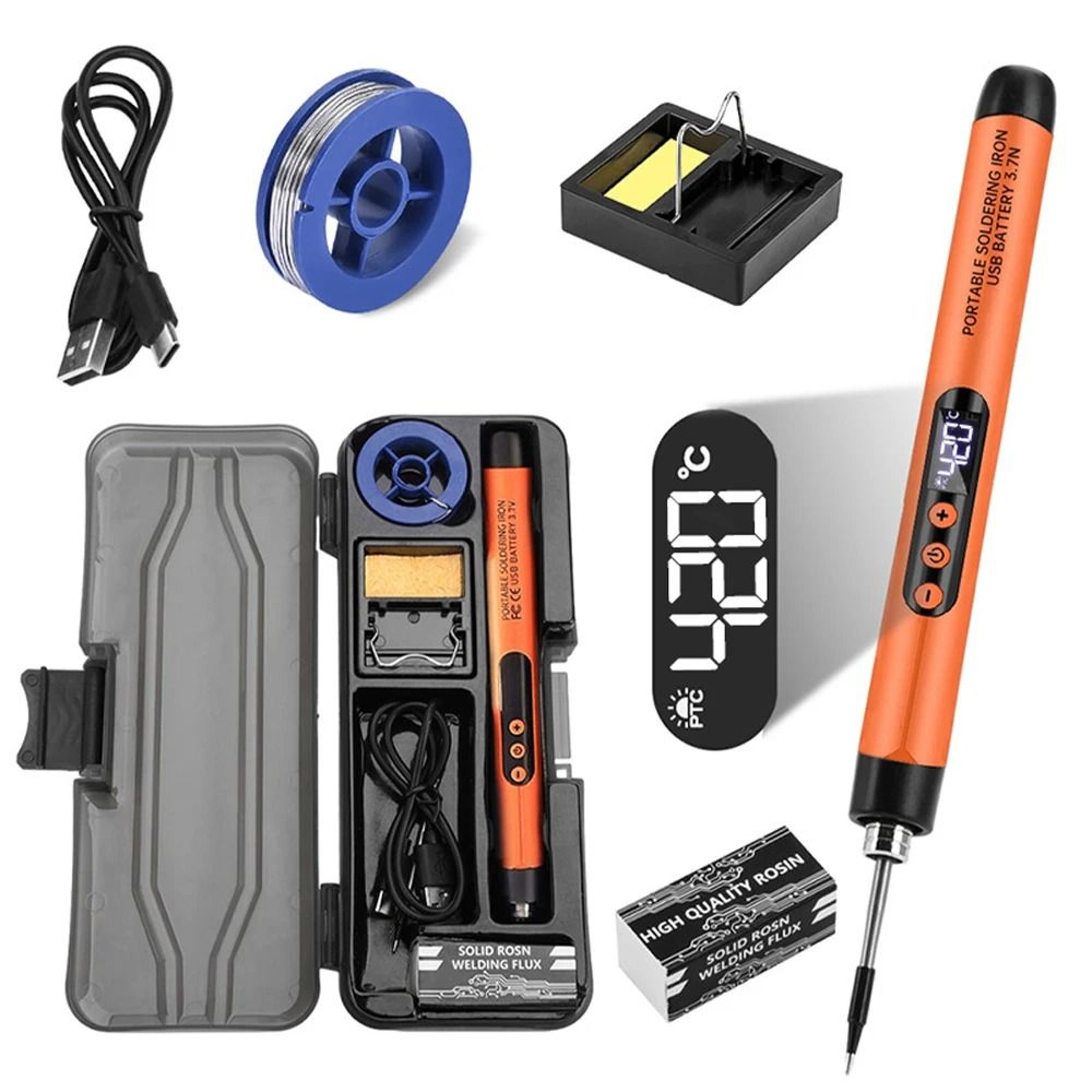 usb soldering iron kit with adjustable temperature and type-c interface