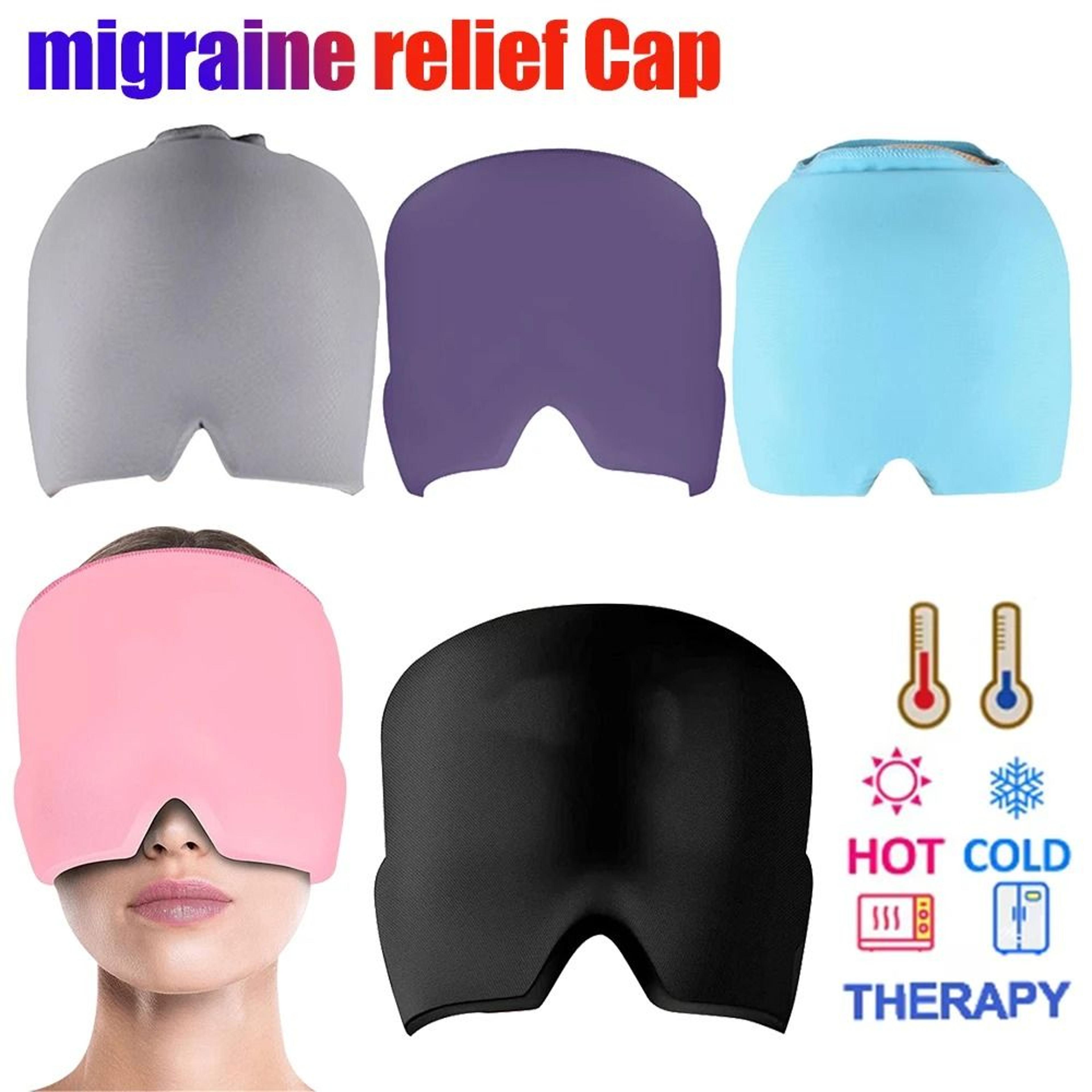 migraine relief cap gel ice head wrap cold compress therapy cap for headache and sinus pressure relief