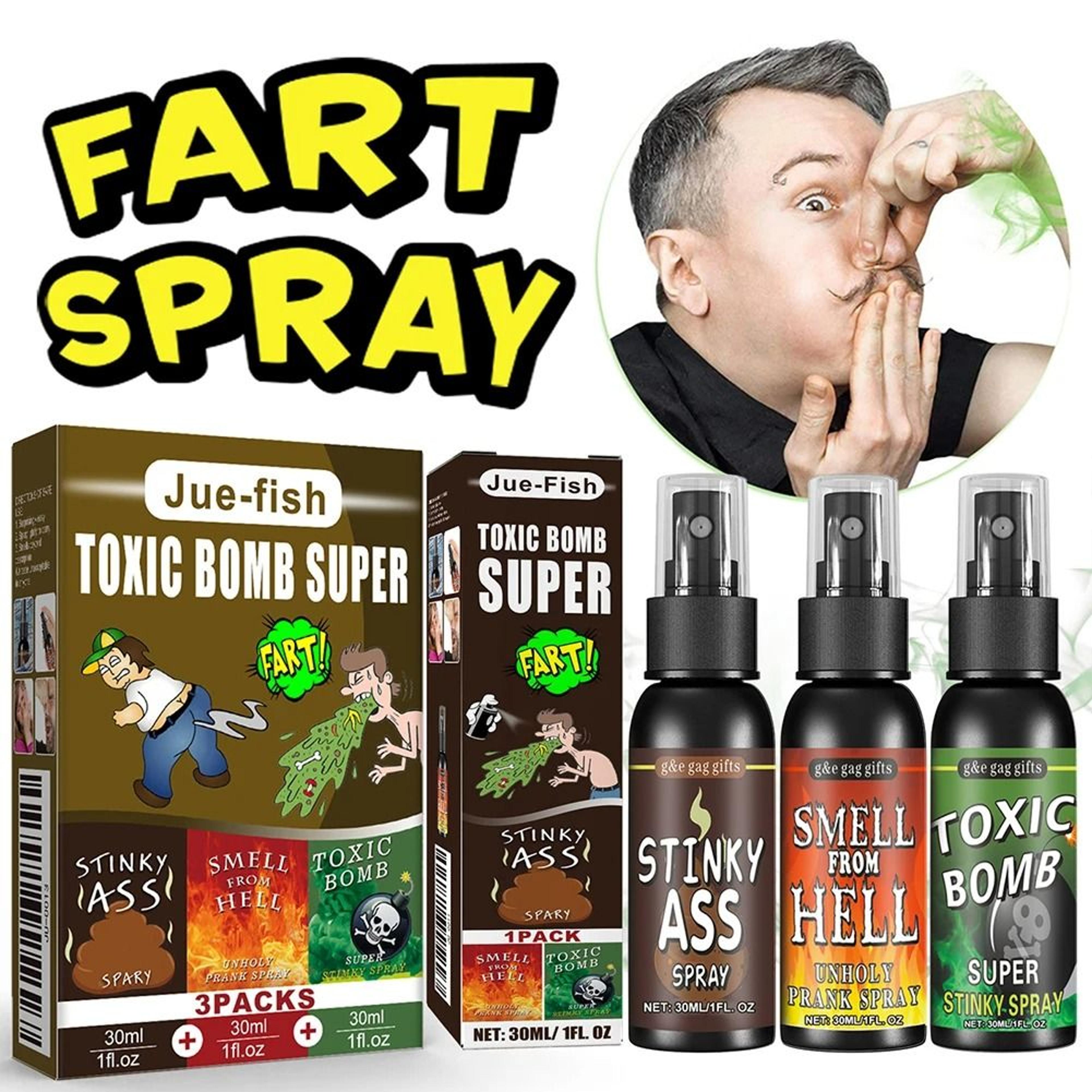 30ml fart spray prank toy – smelly stink bomb gag gift for parties, jokes, and fun pranks