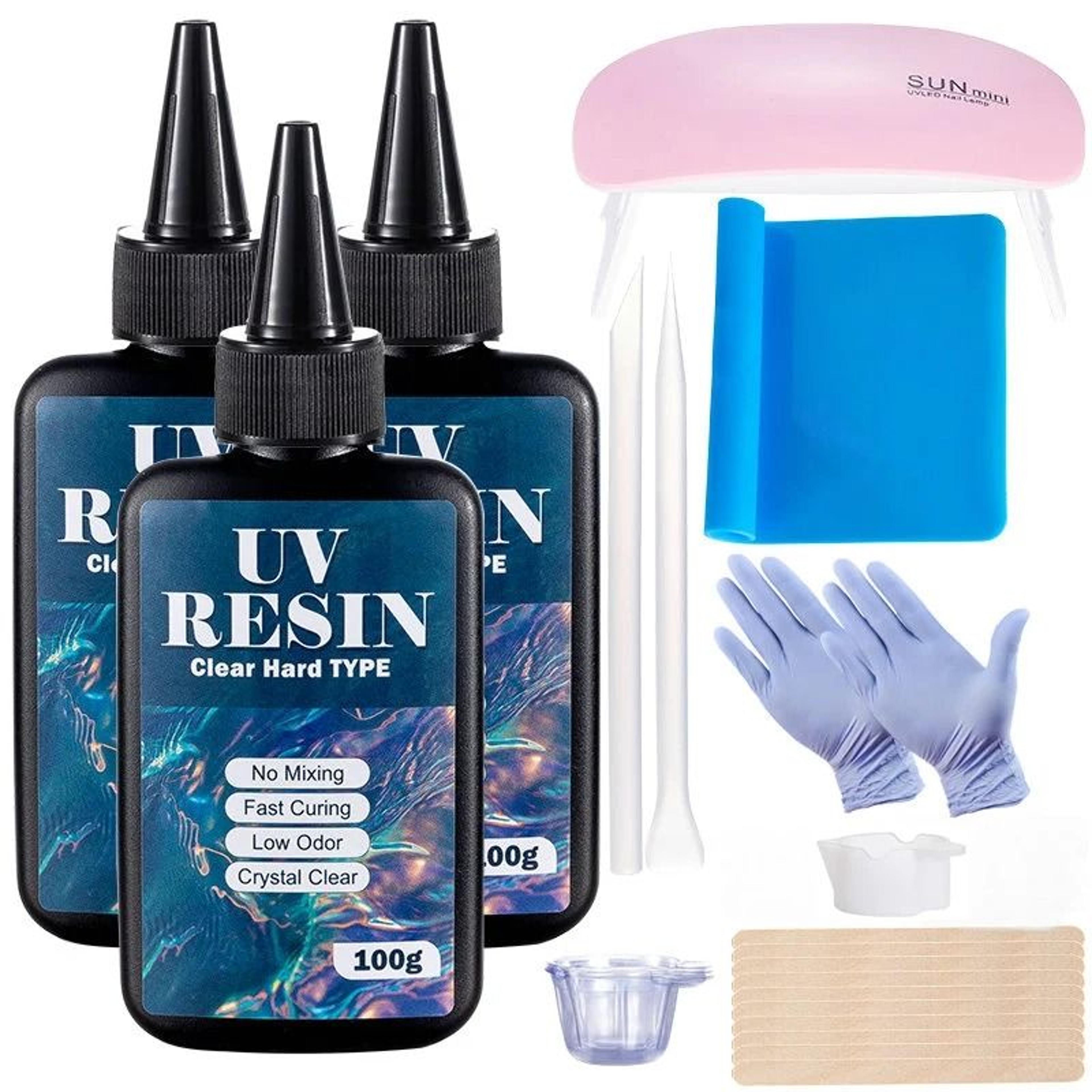 clear uv resin hard type fast-curing epoxy glue for jewelry, casting, and diy crafts