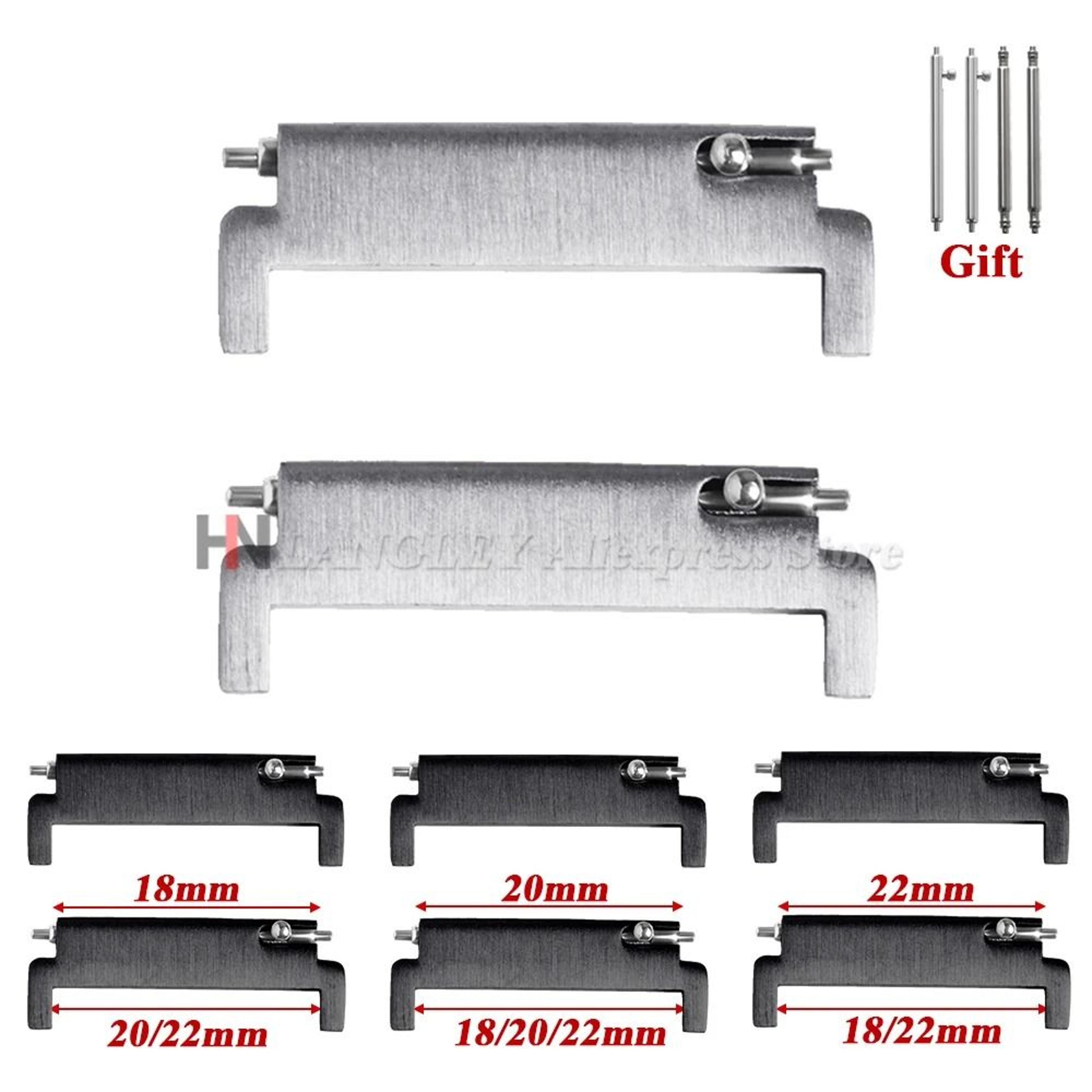 watch strap adapter quick release connectors for 18mm 20mm 22mm bands