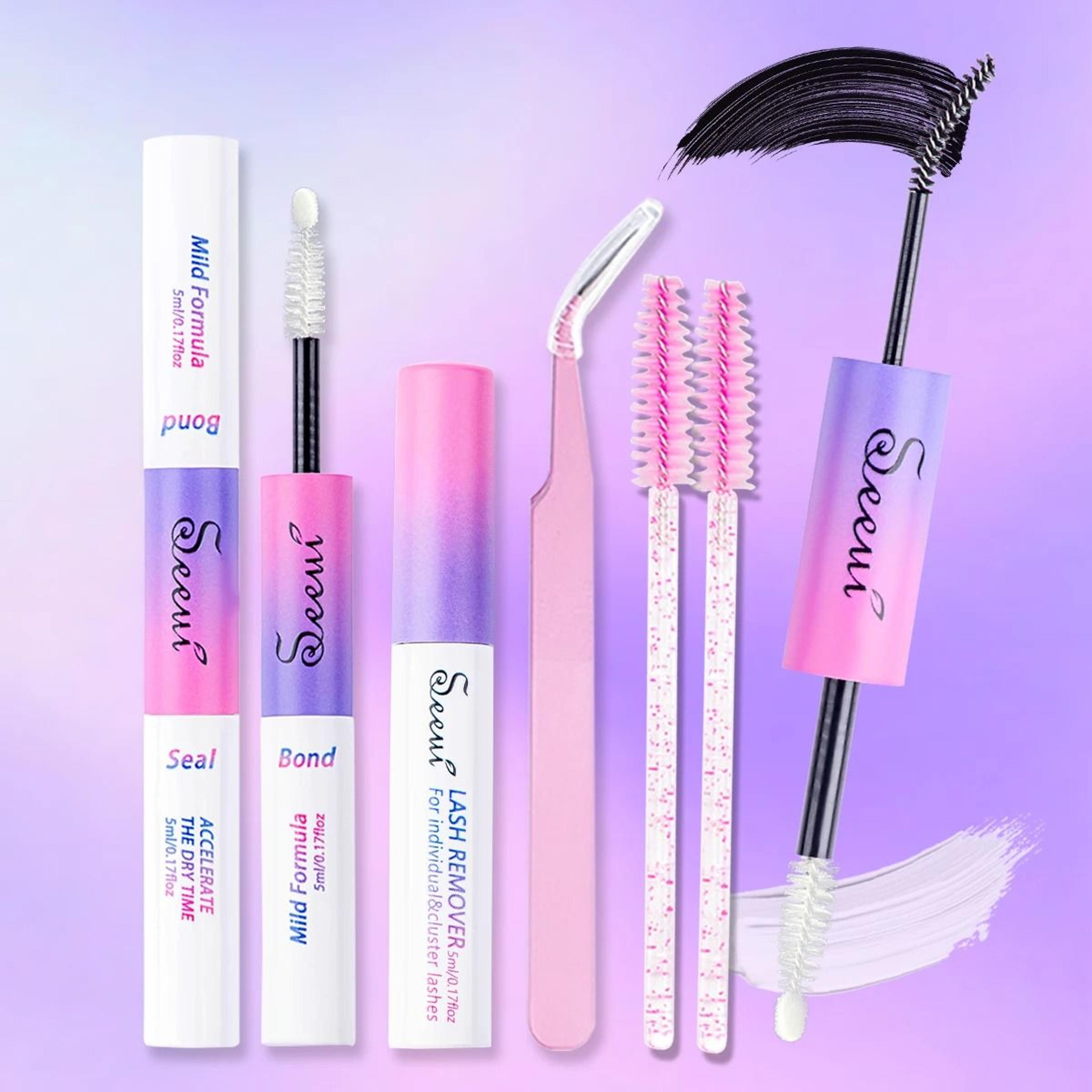 eyelash glue and seal set for lash clusters
