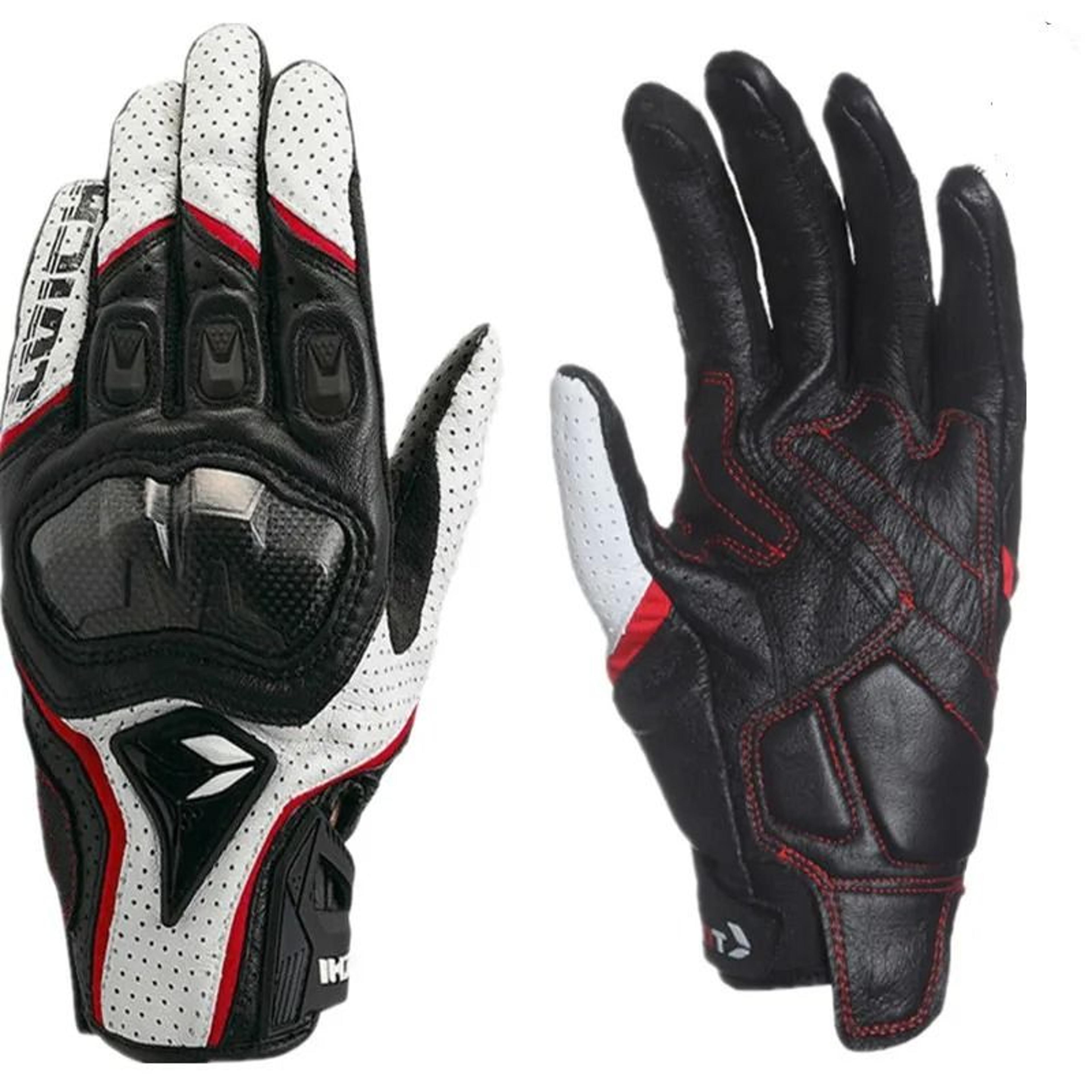 leather motorcycle racing gloves with touch screen function