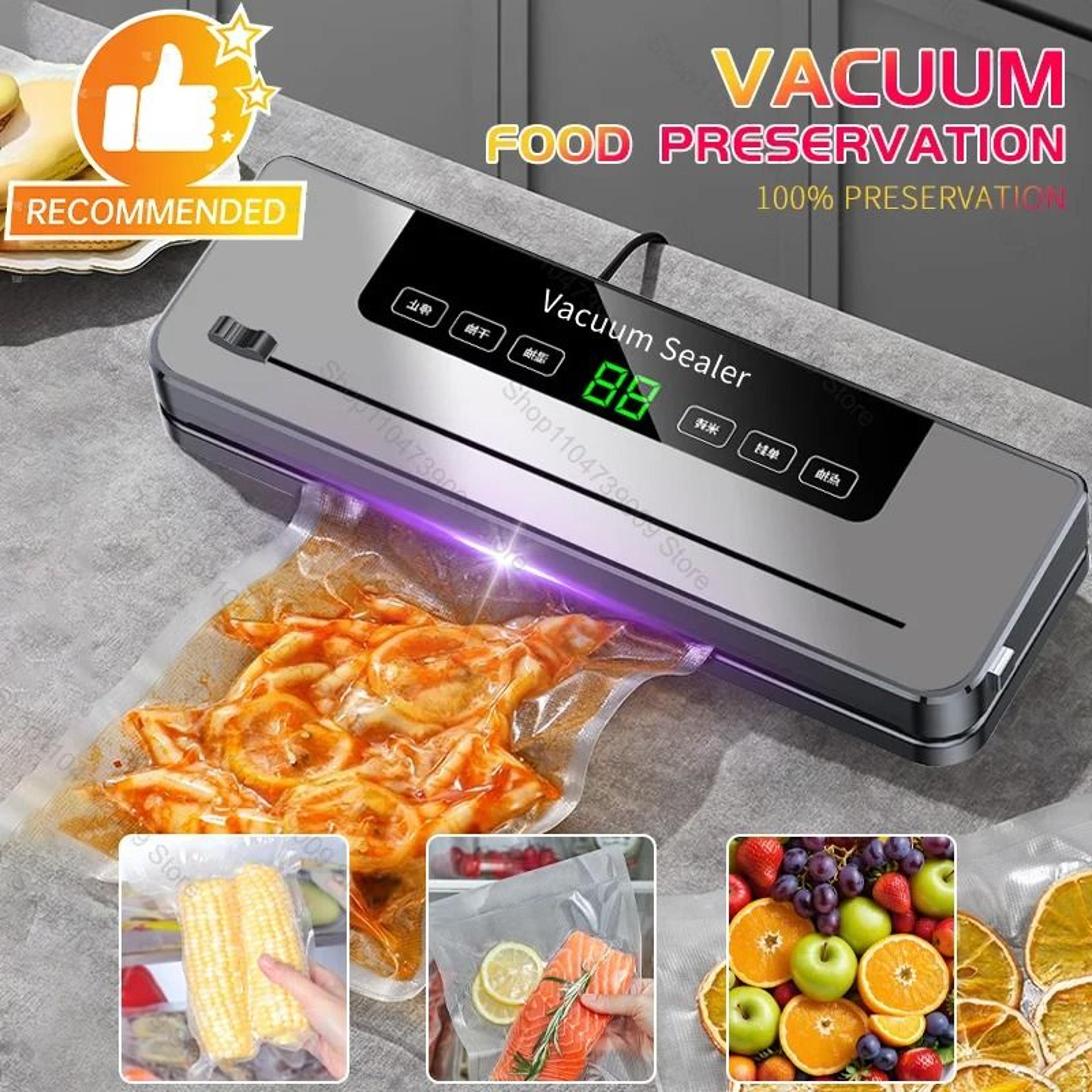 electric vacuum sealer with built in cutter and touch controls