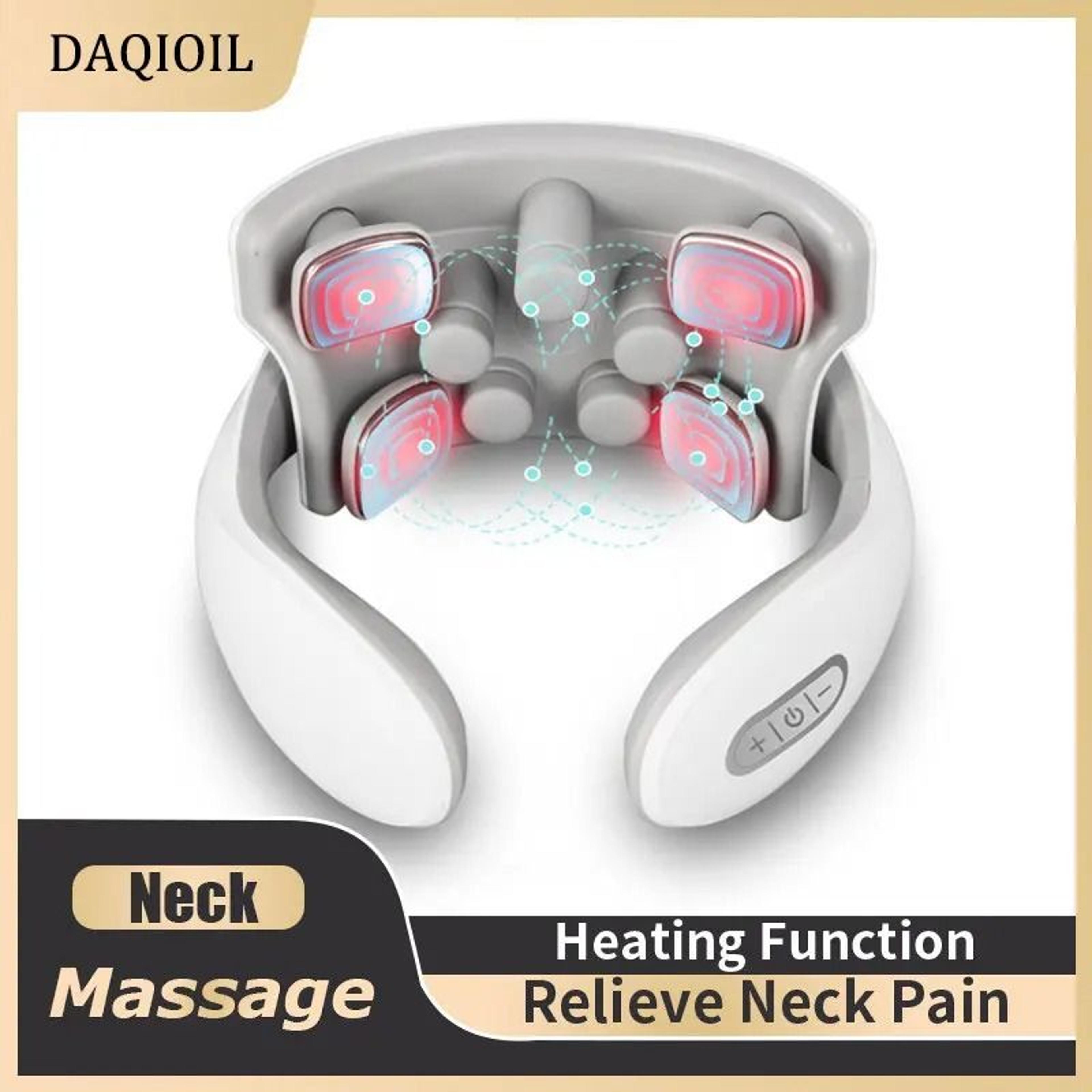 smart electric neck massager with heat and vibration