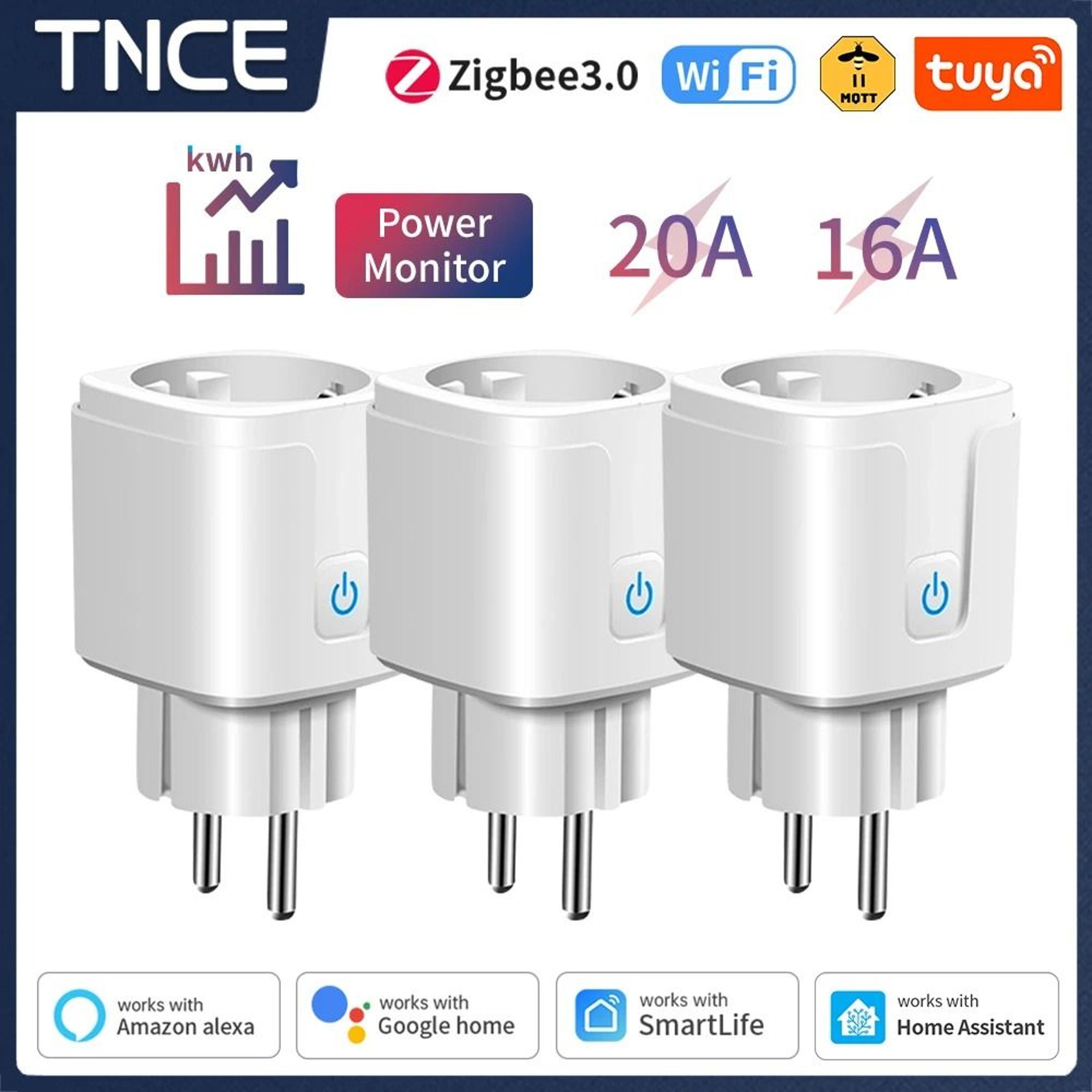 smart wifi zigbee plug with power monitoring