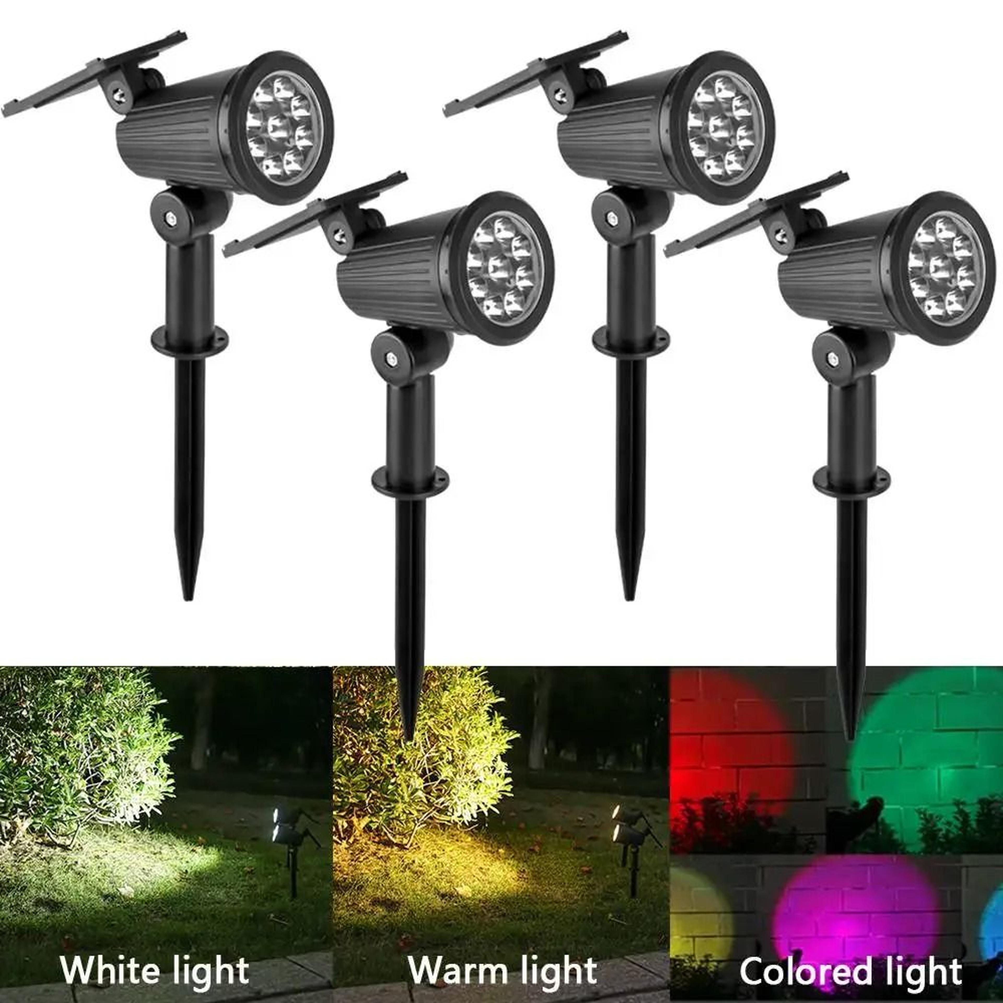 9 led solar spot light outdoor waterproof garden landscape pathway lighting