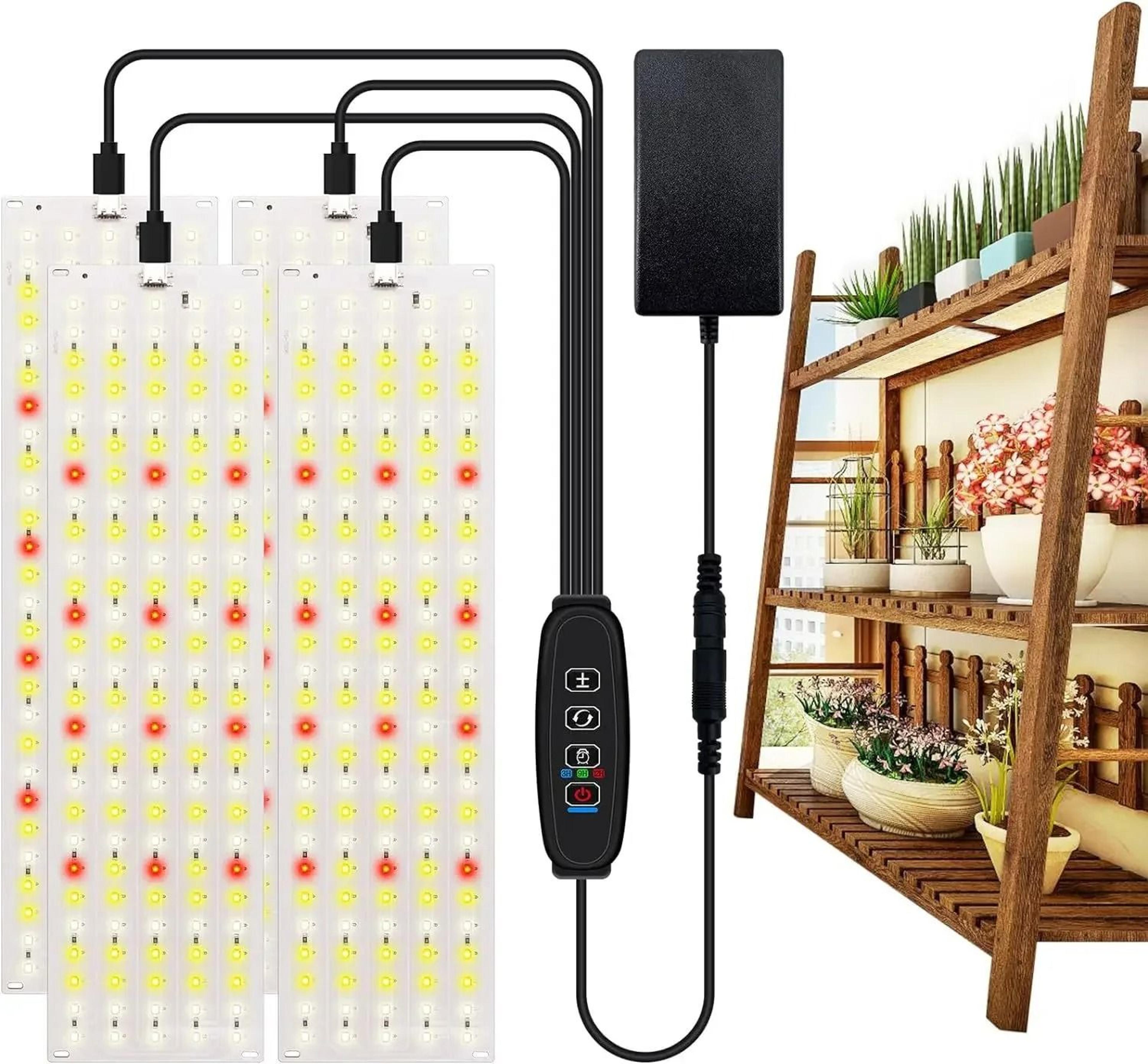 led grow panel light ultra thin full spectrum dimmable timer lamp for indoor plants