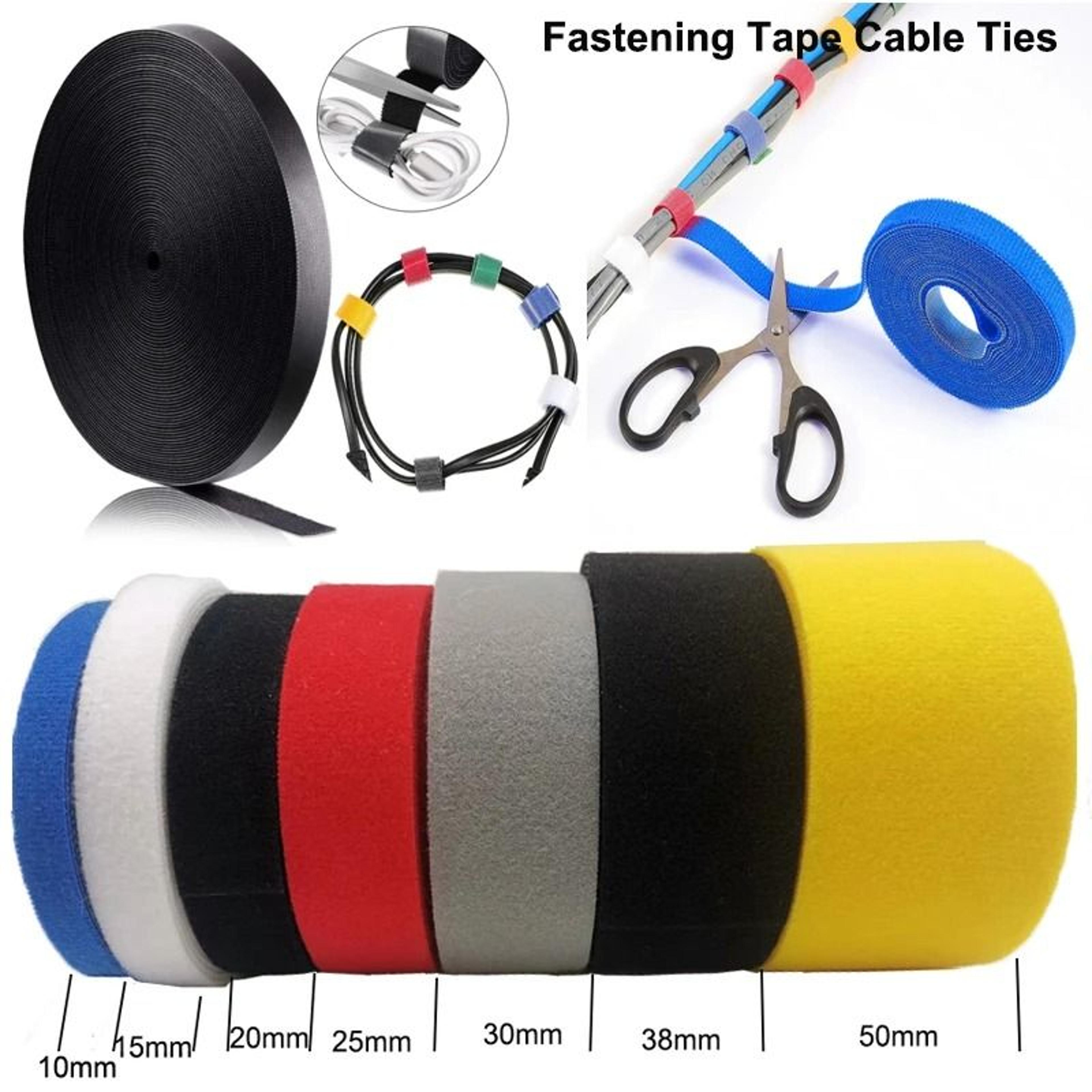 reusable double sided hook and loop fastening tape cable organizer roll