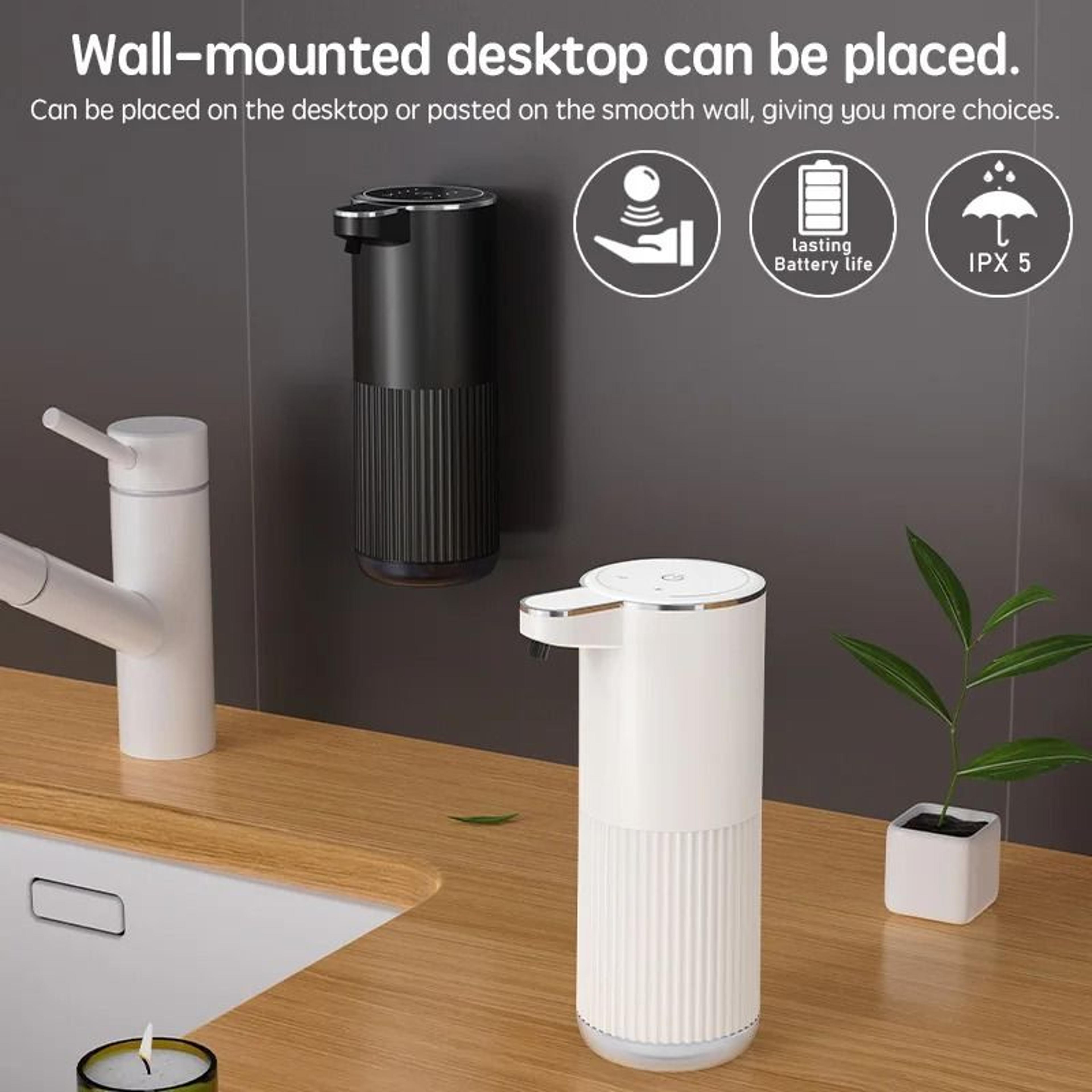 automatic foam soap dispenser touchless 360ml type c rechargeable for bathroom and kitchen