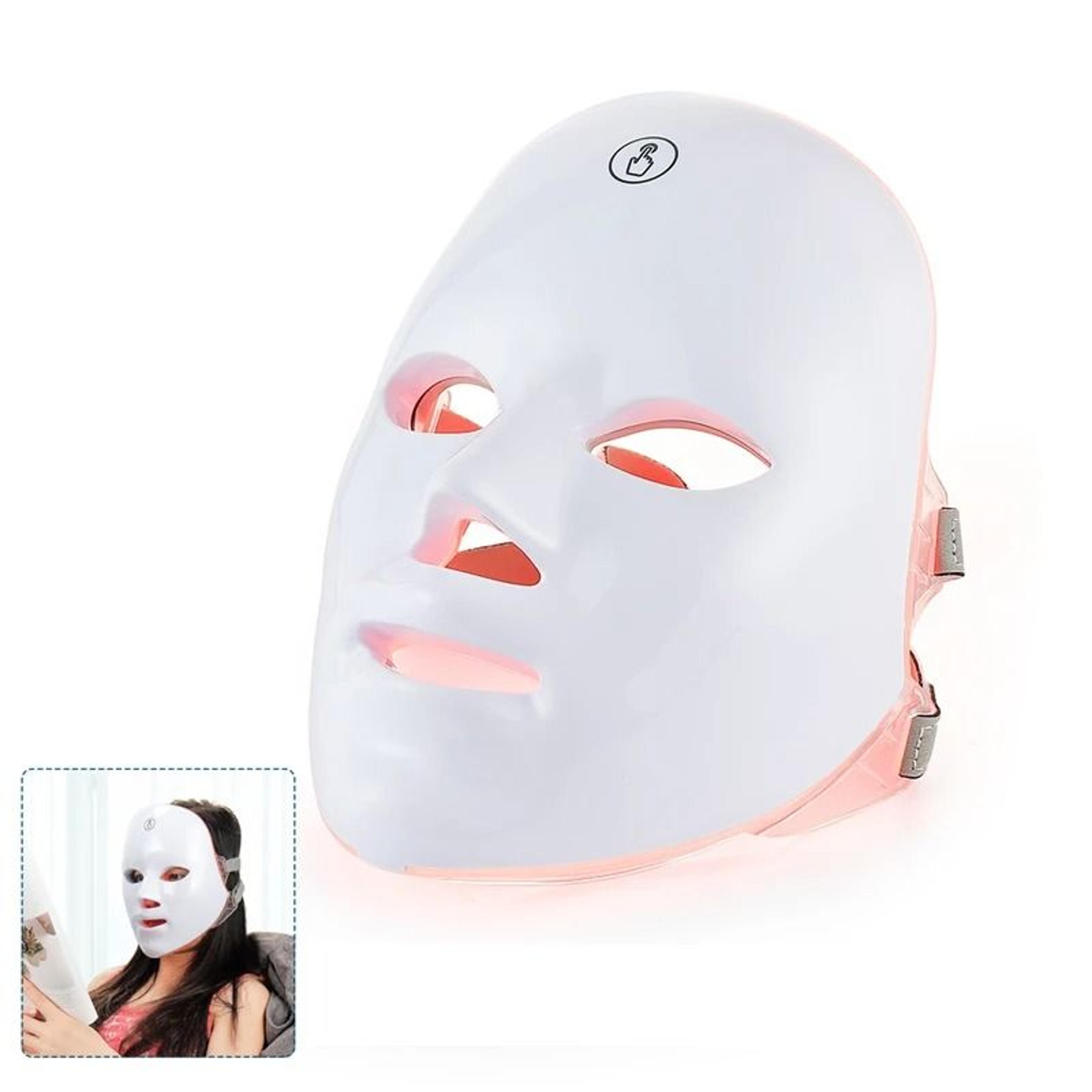 wireless 7-color led face and neck beauty mask – photon therapy skin tightening and rejuvenation device
