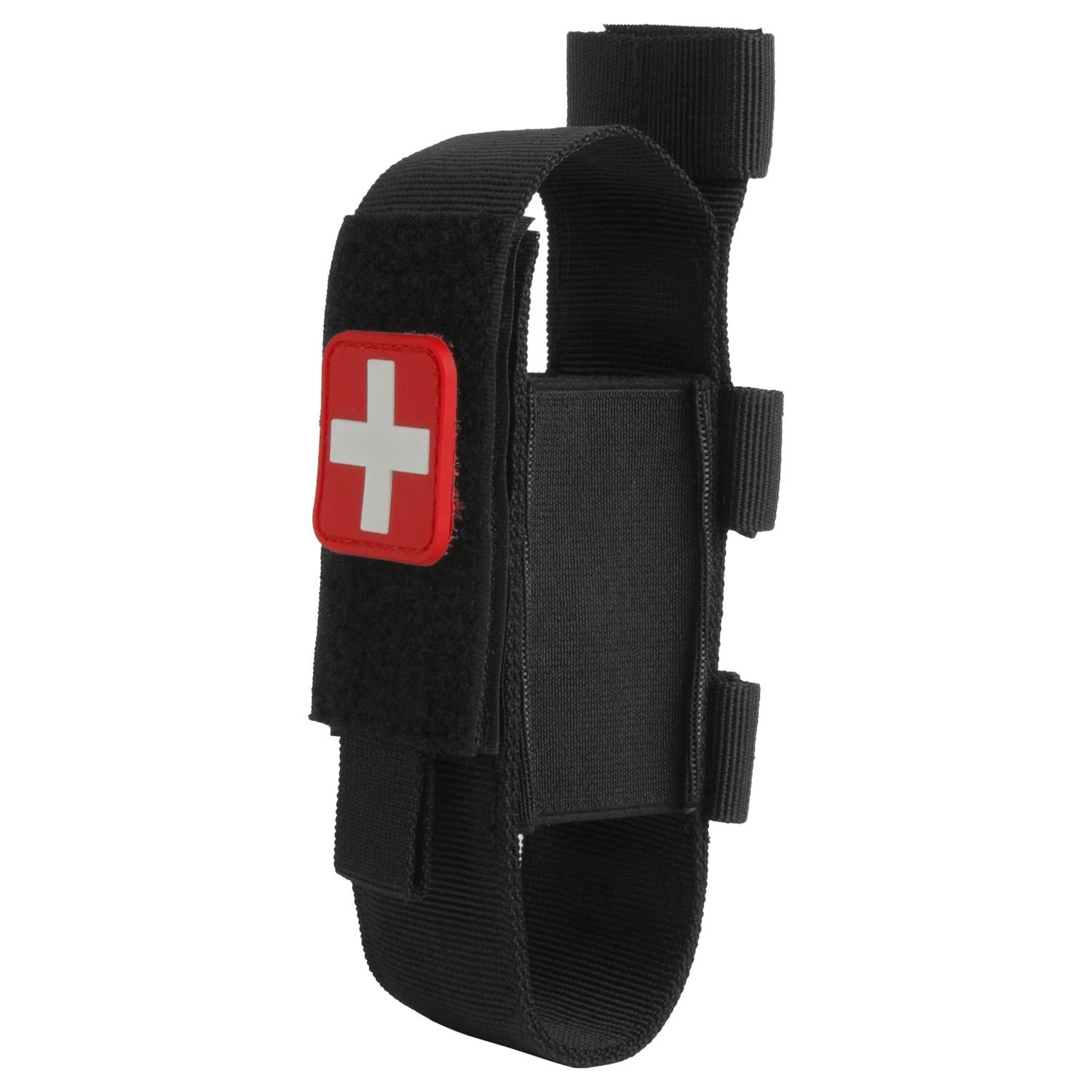 tactical nylon first aid pouch with tourniquet and multi-tool holsters modular medical and gear organizer