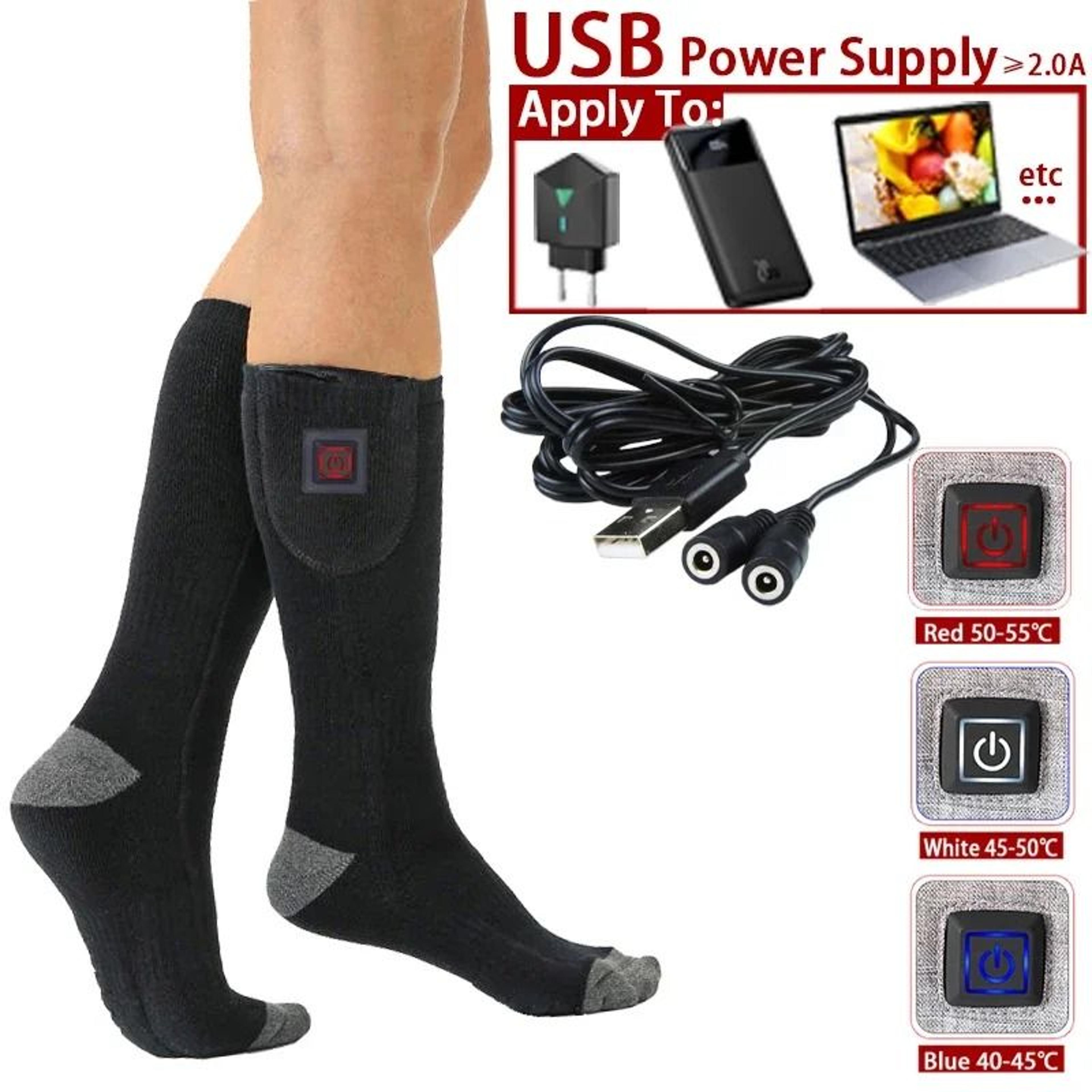 winter electric heated socks – adjustable thermal foot warmers for men and women, rechargeable for skiing, hiking, and c