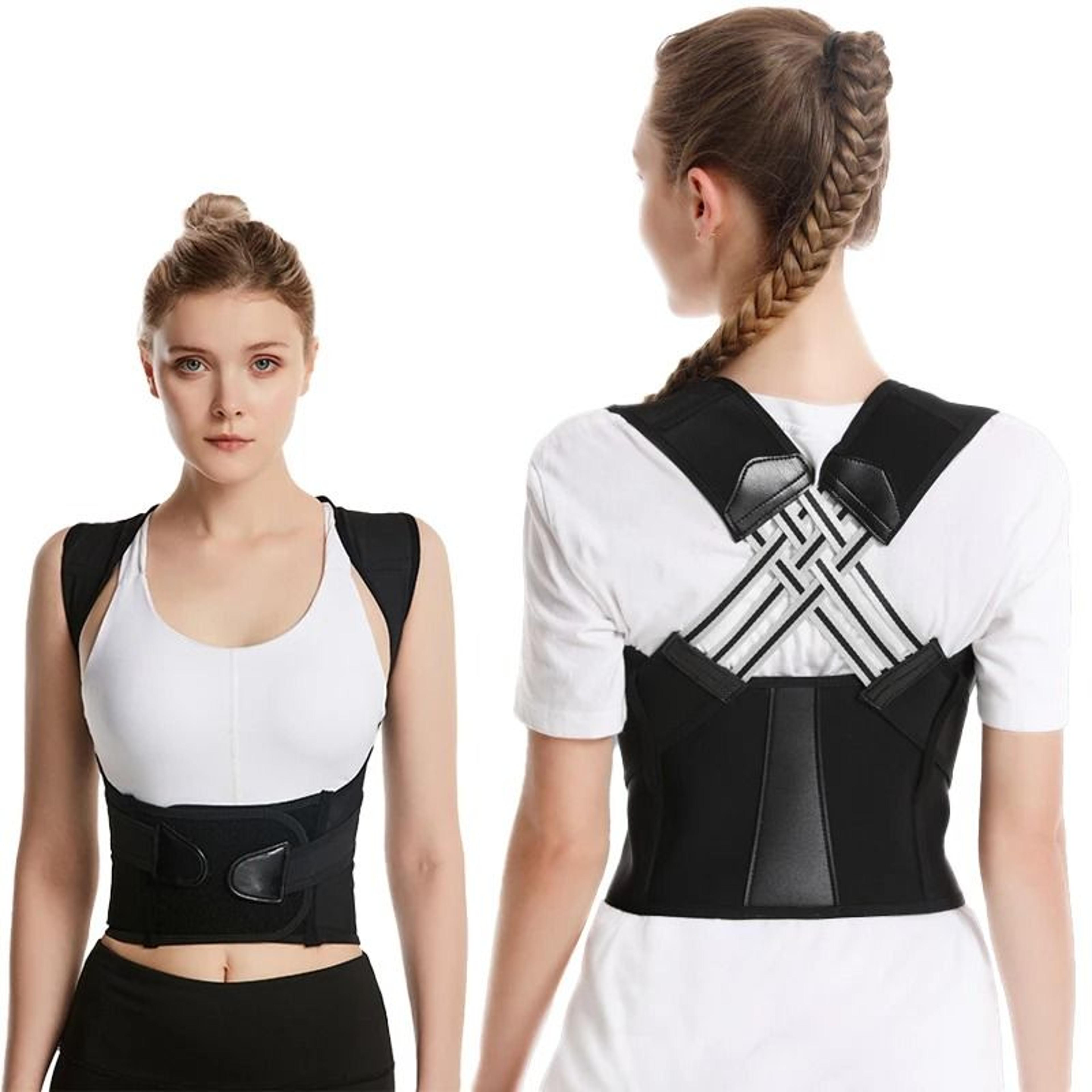 adjustable posture corrector belt for adults – breathable back support strap for men and women