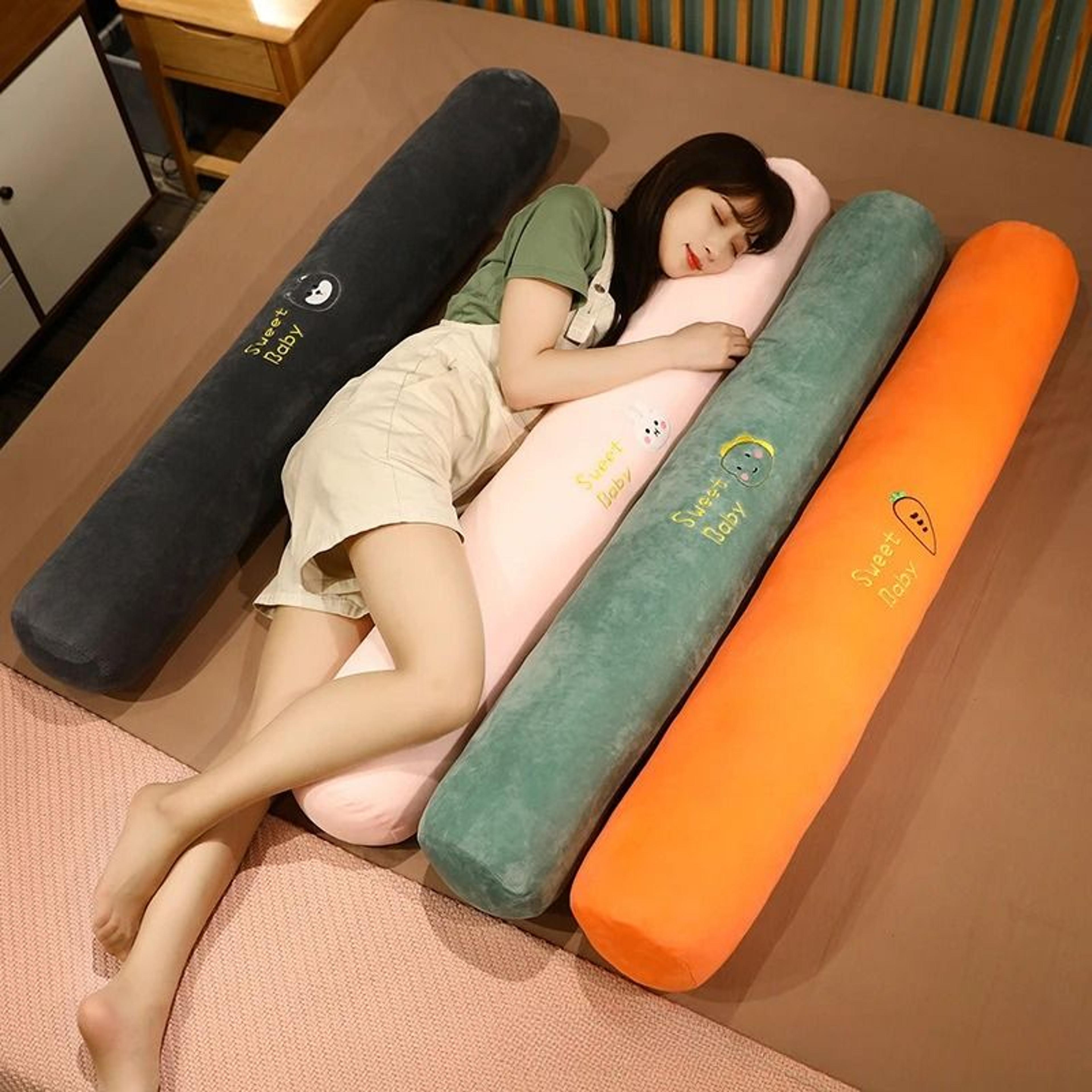rectangular multi-functional bolster pillow – soft long cushion for pregnancy, side sleepers, and bed reading