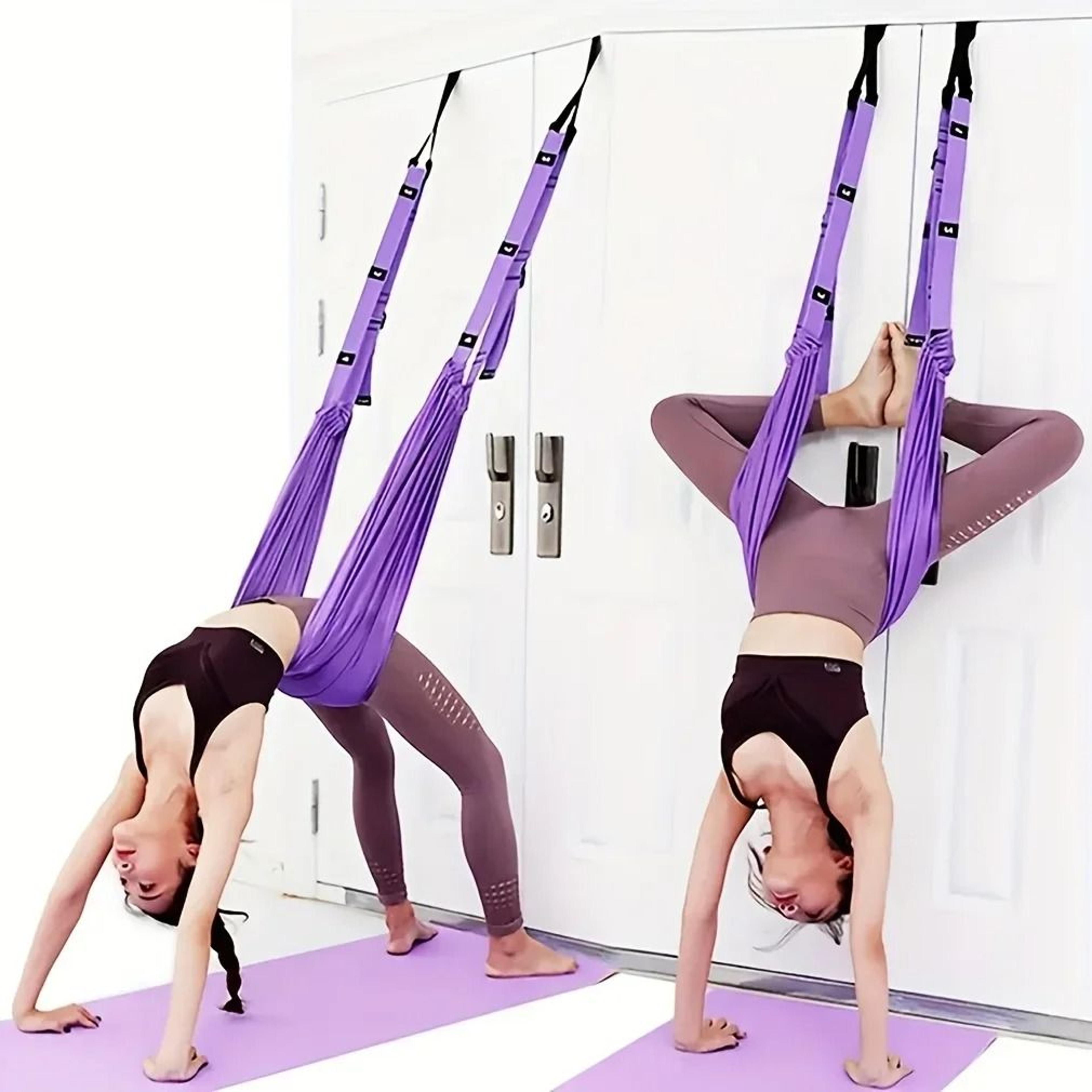 yoga stretching strap with door anchor