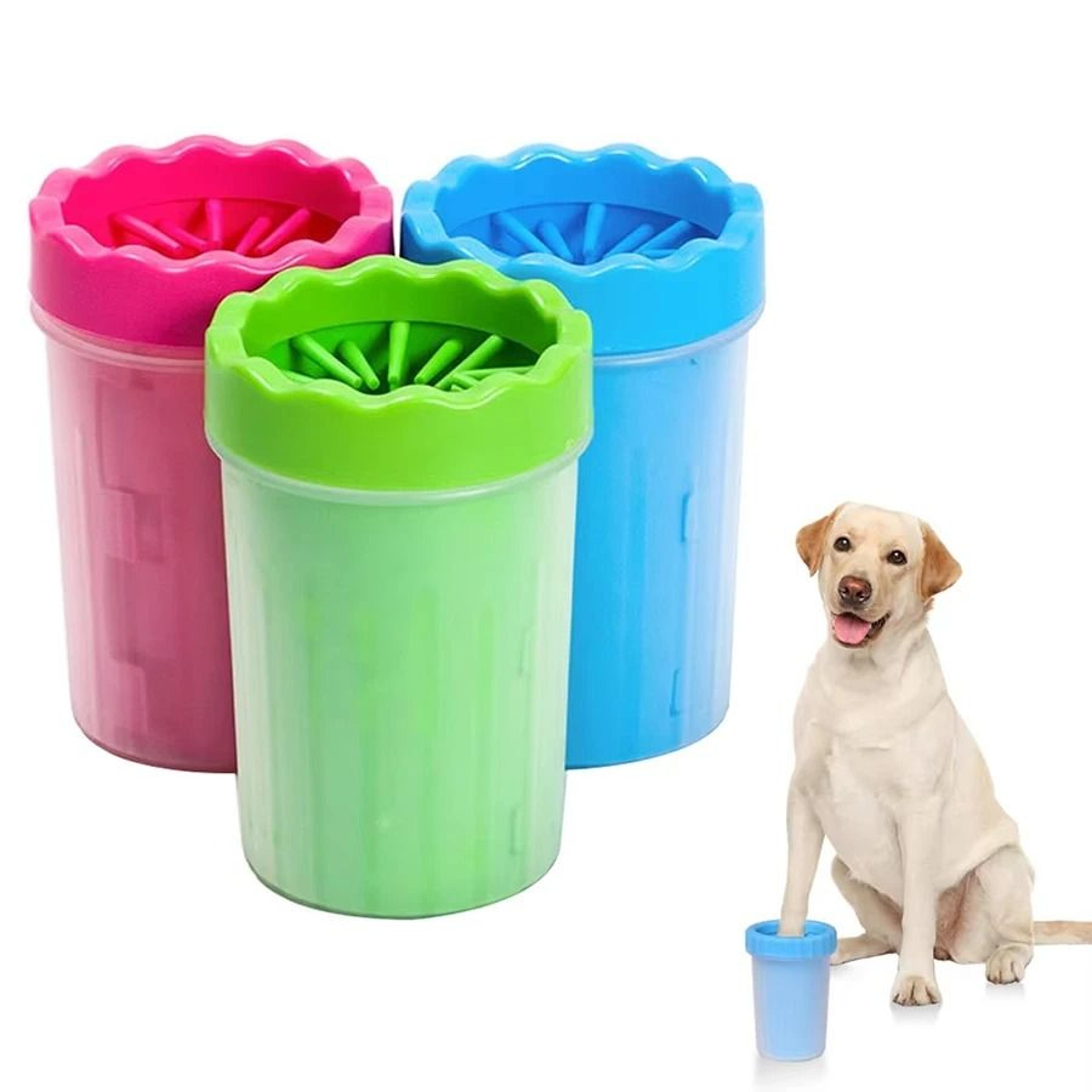 pet paw cleaning cup with soft silicone brush