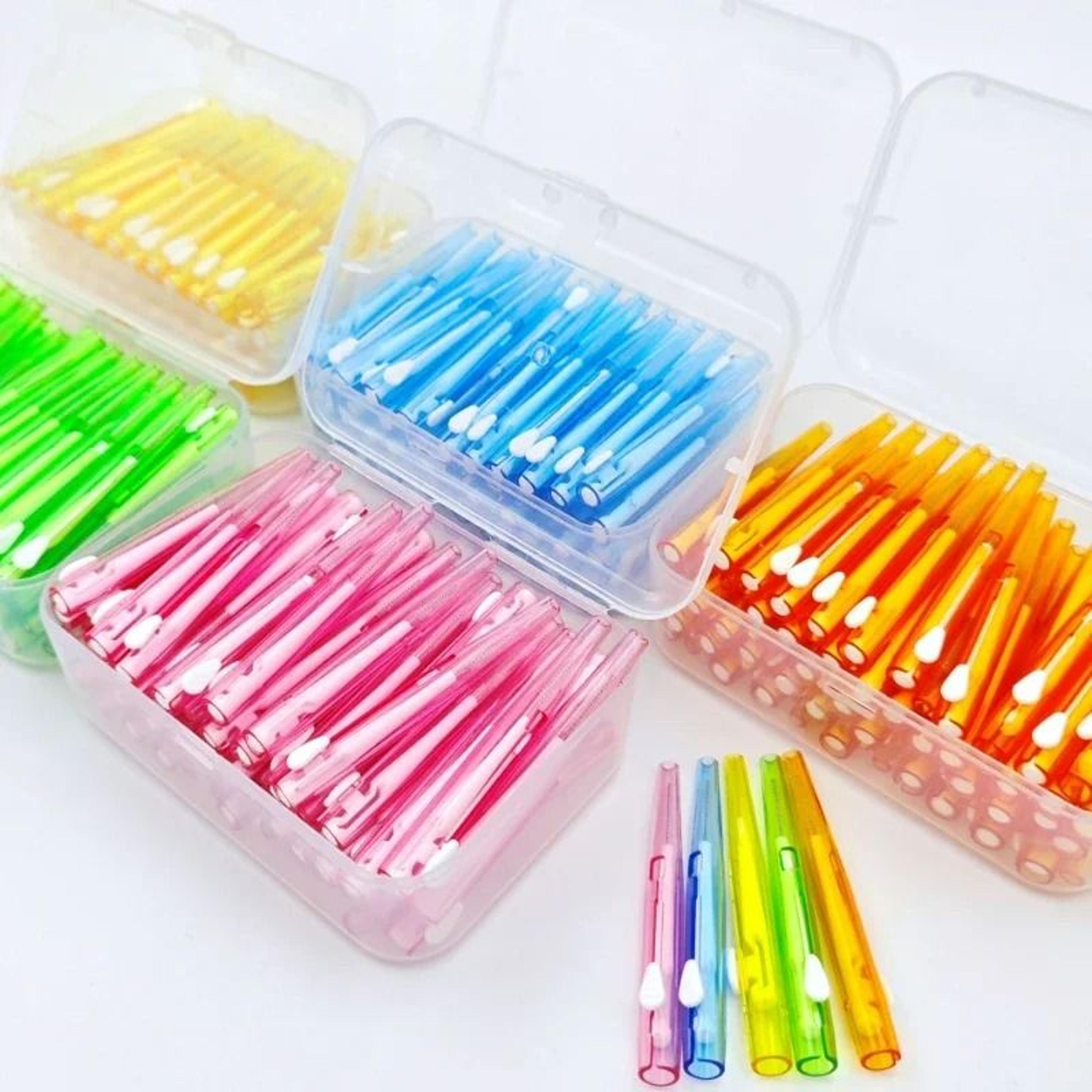 curved interdental cleaning brush set – 20 piece dental care kit