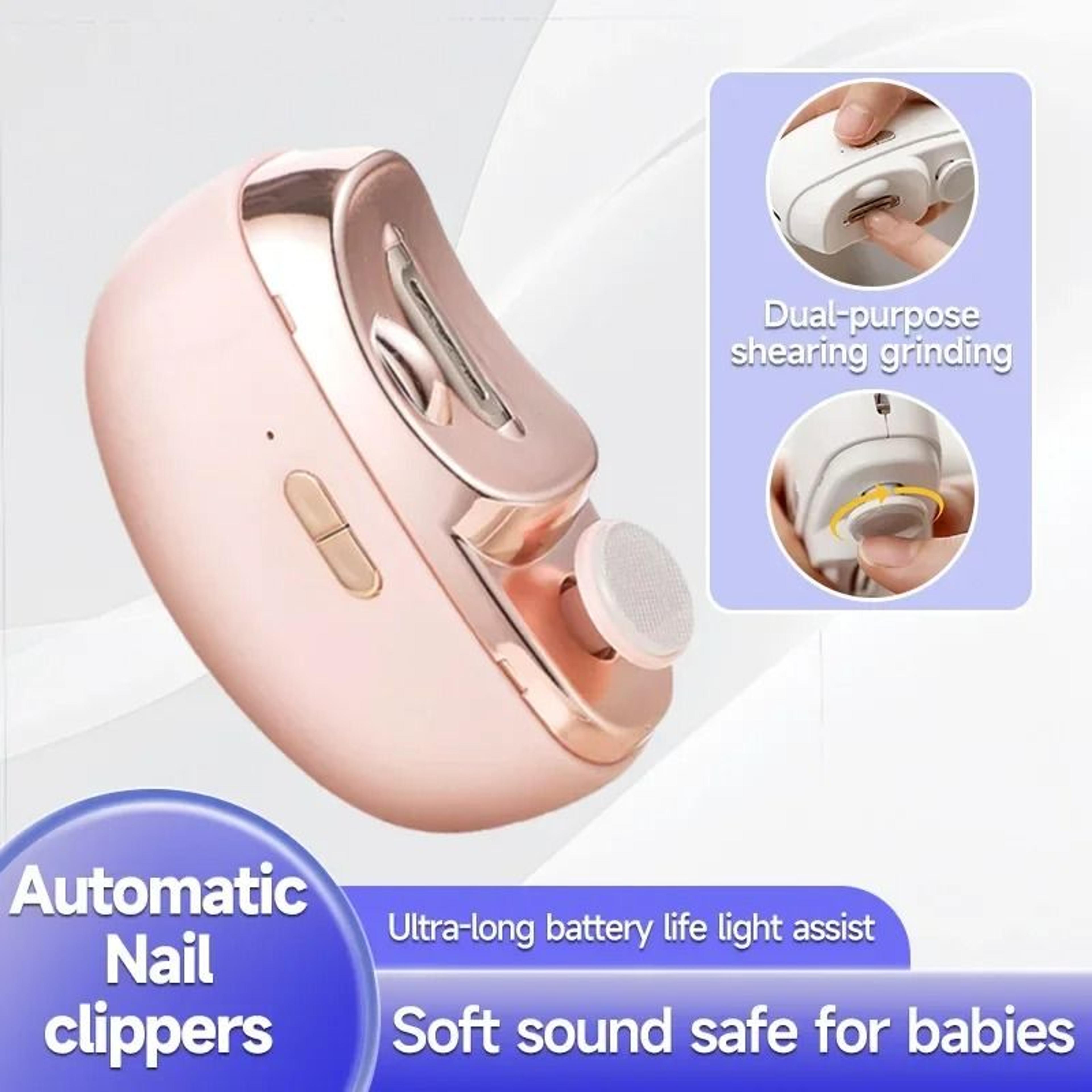 rechargeable electric nail clipper with built-in light for effortless manicures